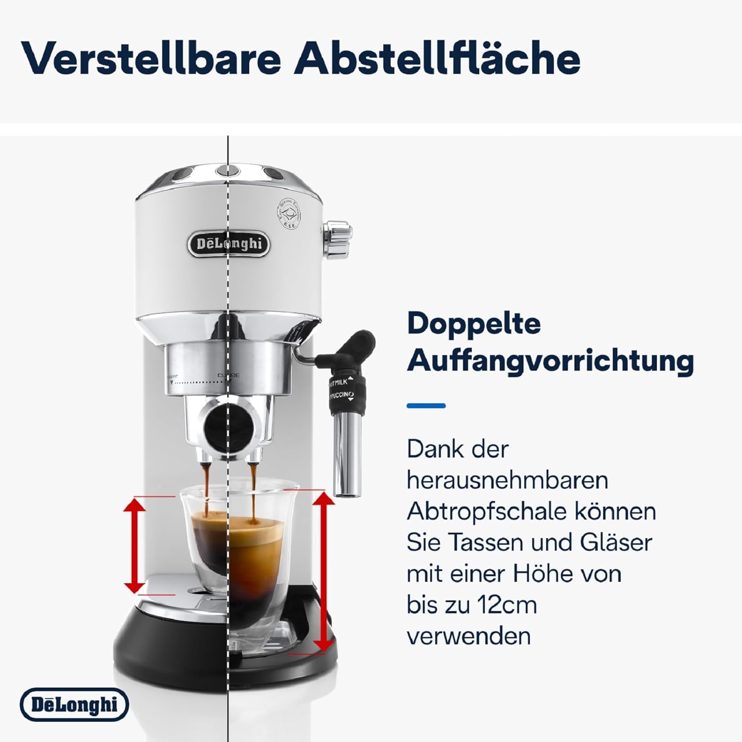 De'Longhi Dedica Style EC 685.M – Espresso Siebtrgermaschine, Espressomaschine mit professionellem Milchaufschumer, nur 15 cm breit, für Kaffeepulver oder ESE Pads, 1 l Wassertank, silber