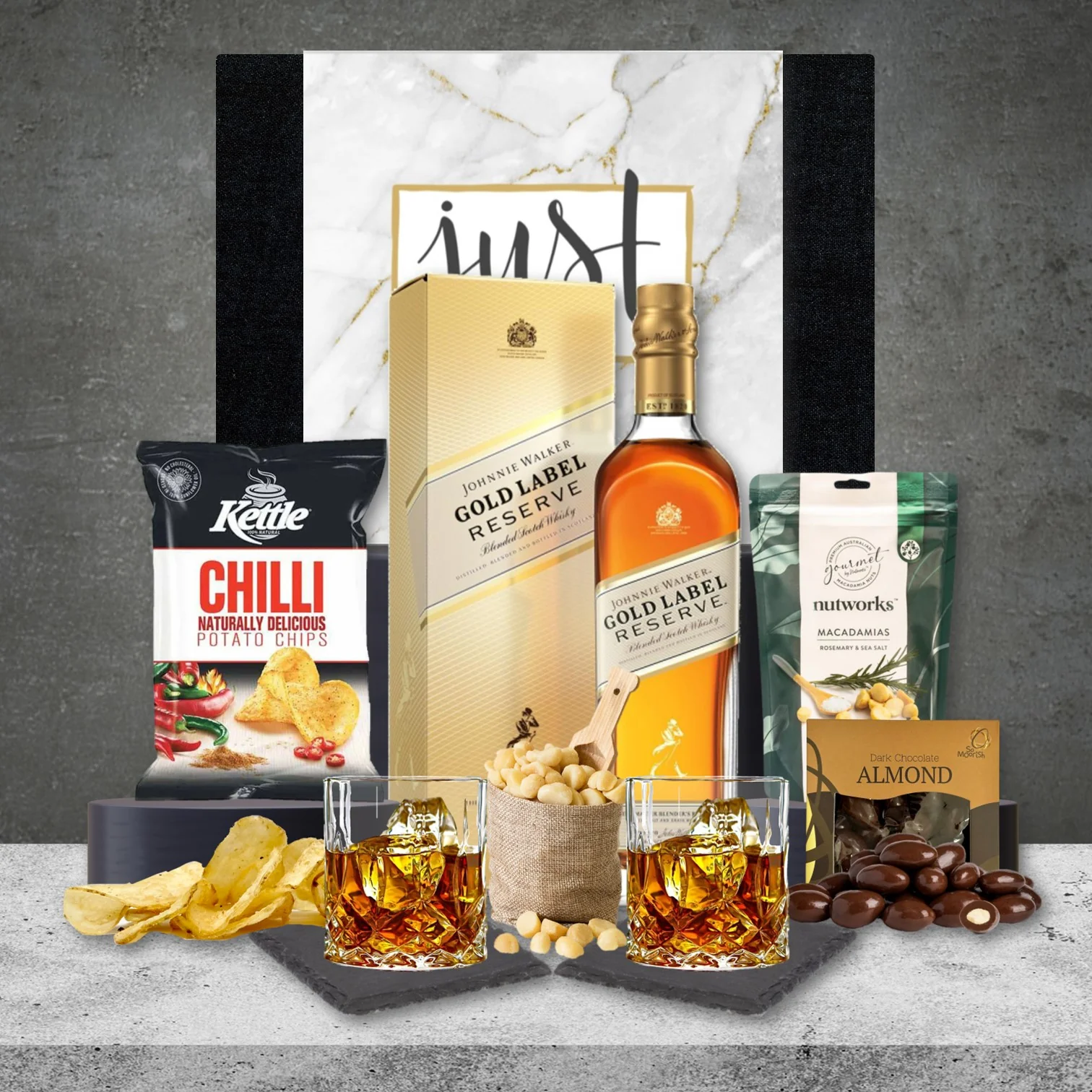 Men's Deluxe Premium Whiskey Hamper