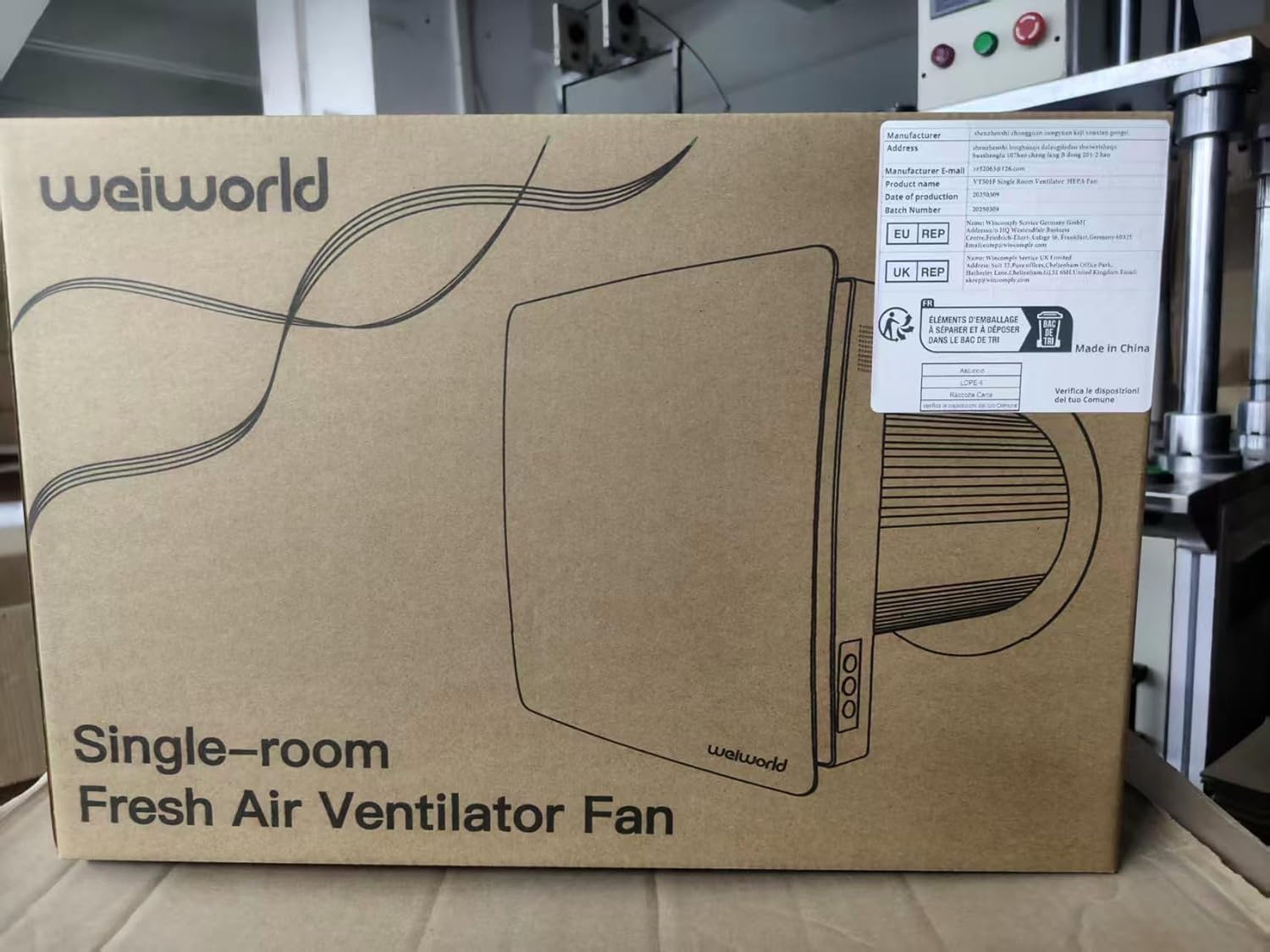 VT501 Dezentrale Wohnraumlüftung mit Wärmerückgewinnung, 150 mm Wandlüfter mit Keramik-Wärmetauscher, WLAN & Fernbedienung, EC-Motor, Zuluft/Abluft, für Schlafzimmer, Keller, Garage