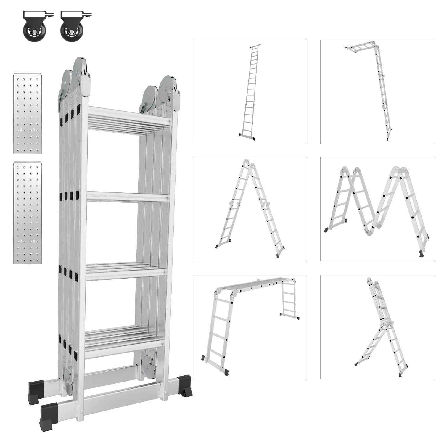 Sonnewelt Aluminium Multifunctionele Ladder 4.7M/5.8M