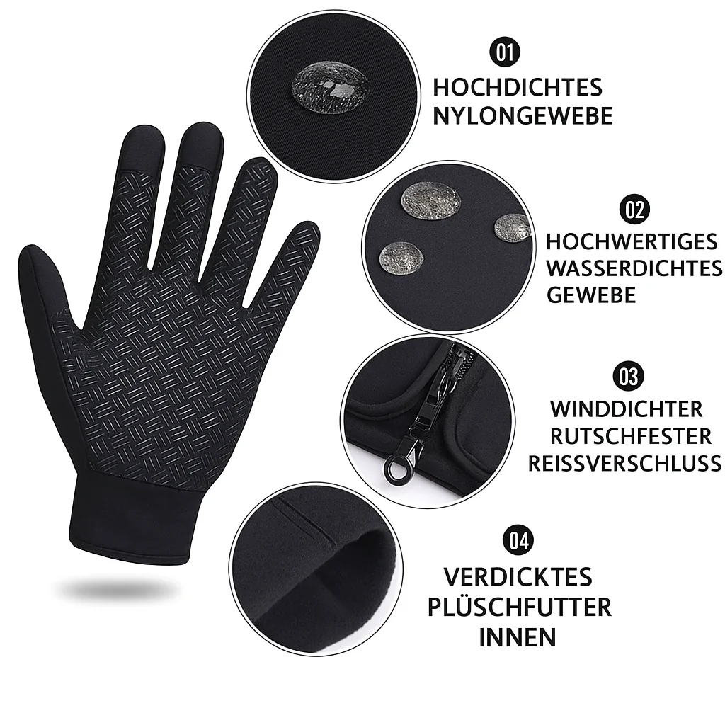Beheizbare Winterhandschuhe – Wasserdicht & Touchscreen-kompatibel