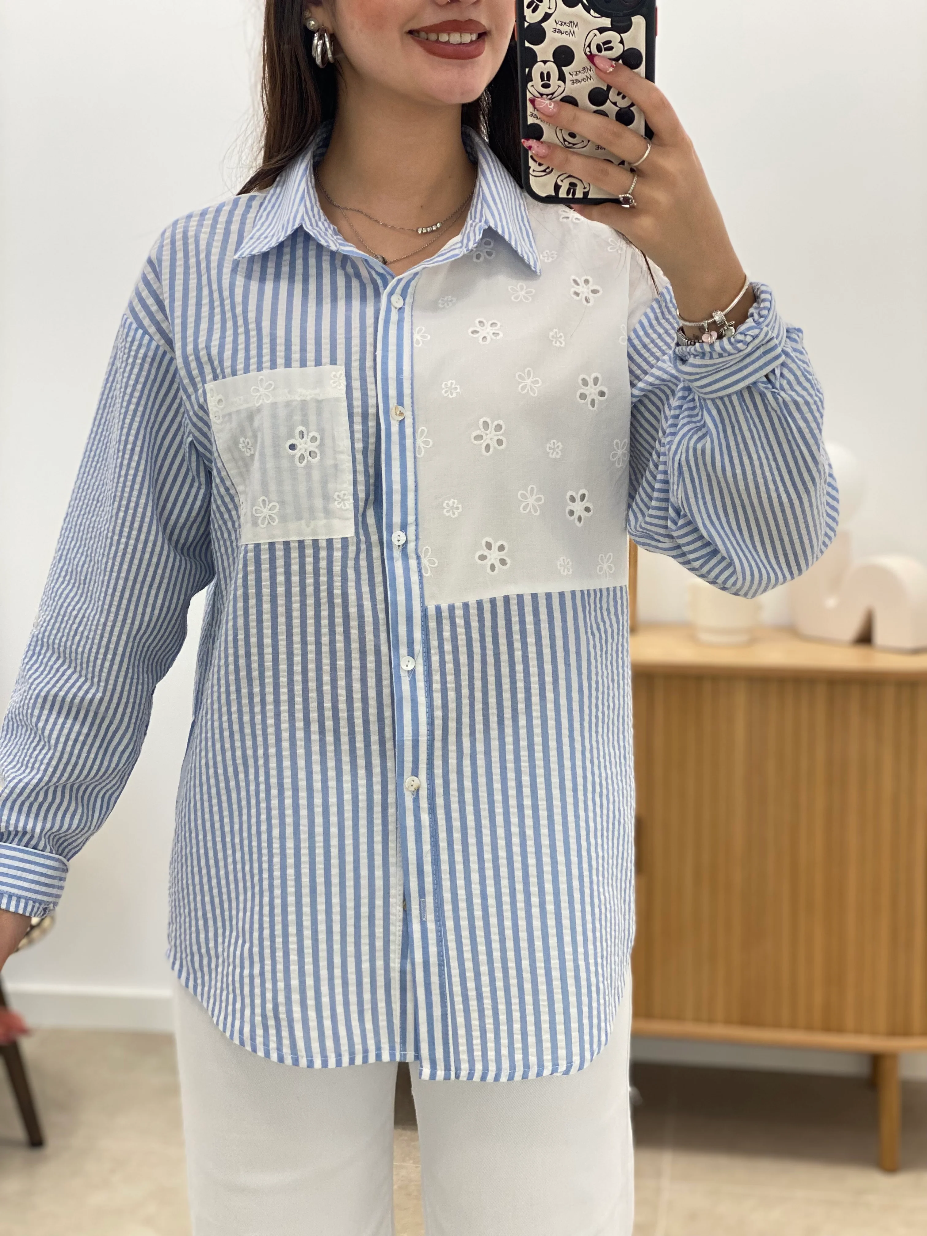 CAMISA COMBINADA RAYAS