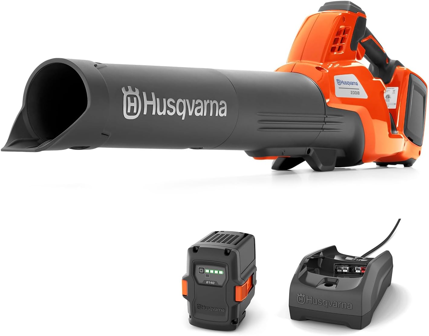Husqvarna 230iB Akku-Laubbläser - Starker Luftstrom, Boost-Modus und Tempomat - Leichter und leiser Gartenbläser (inkl. Akku  und  Ladegerät)