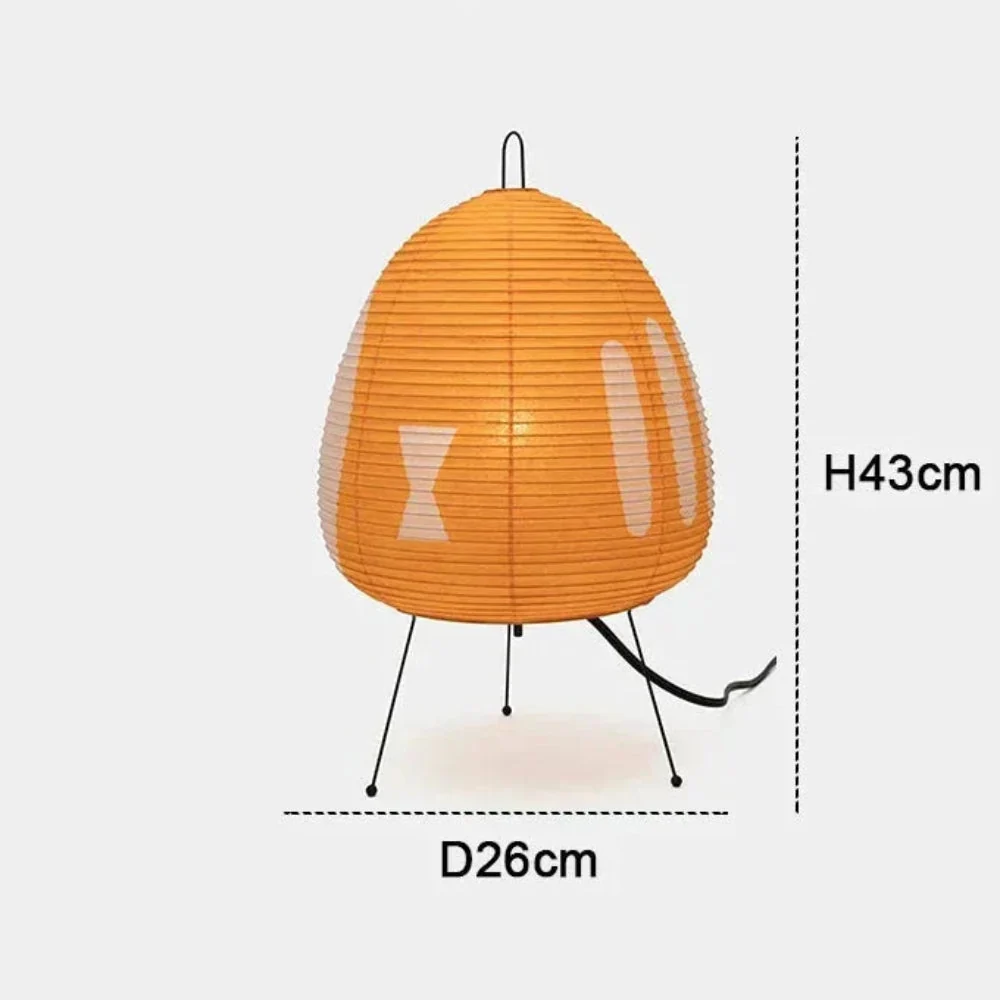 Japanische Retro-Tischlampe aus Reispapier