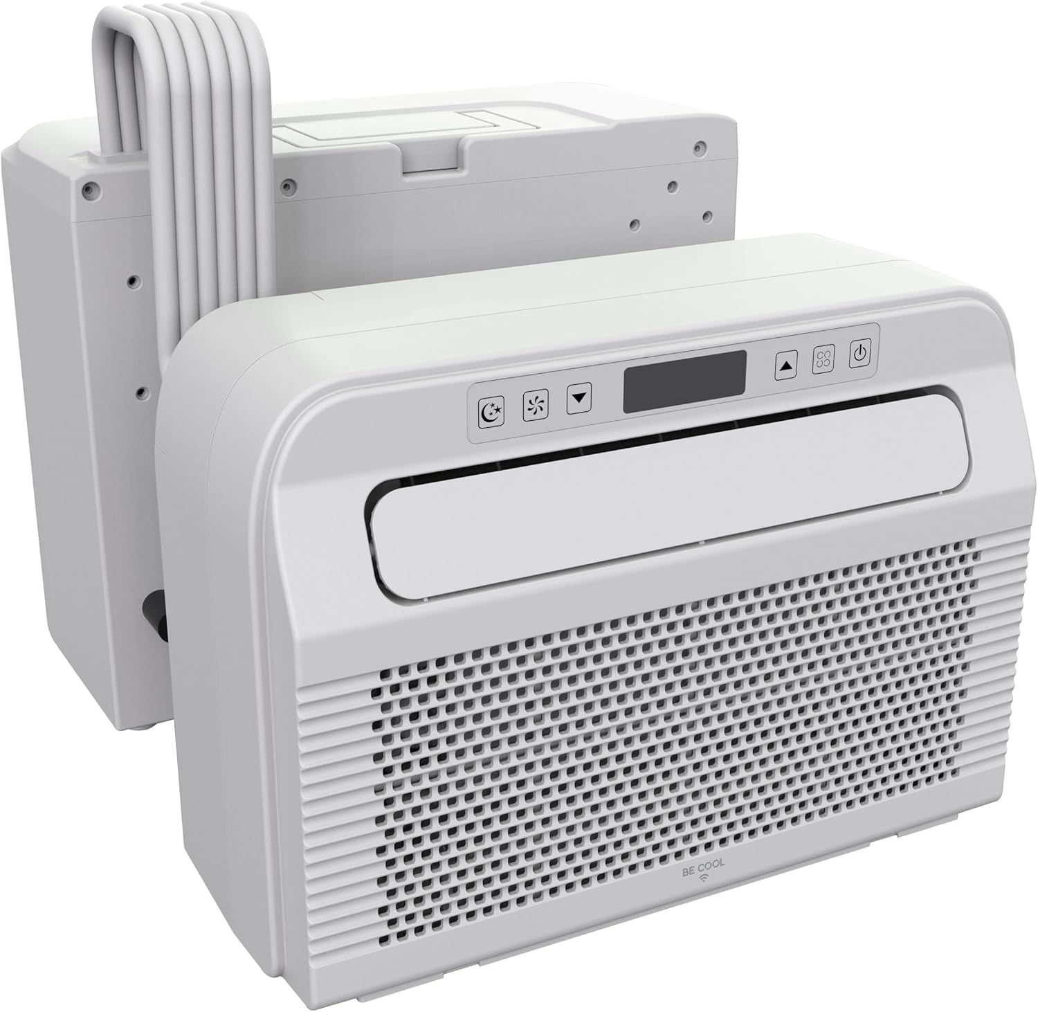 BE COOL BC5CSKL26 3in1 Mini Split Klimaanlage 5000 BTU mit WiFi, App-Steuerung, Kühlen, Lüften, Entfeuchten, 24h Timer, Schlafmodus, für Räume bis 12 m², Wohnmobil, Wohnwagen, weiß