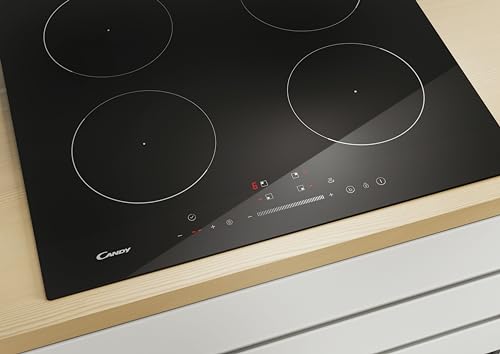 Candy Idea CIS642SCTT/1 Piano Cottua a Induzione, 4 zone cottura, Vetroceramica, da Incasso, Funzione Keep Warm, Power Management, Touch, App hOn, 59x55x52 cm, Nero : Amazon.it: Grandi elettrodomestici