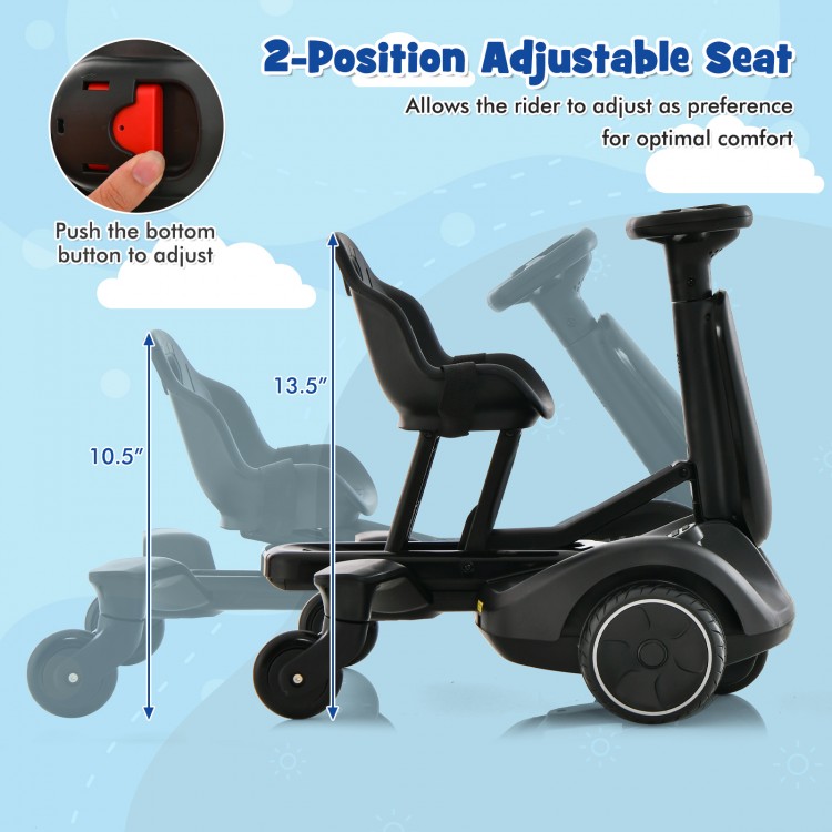 6V Kids Ride on Drift Car with 360° Spin and 2 Adjustable Heights