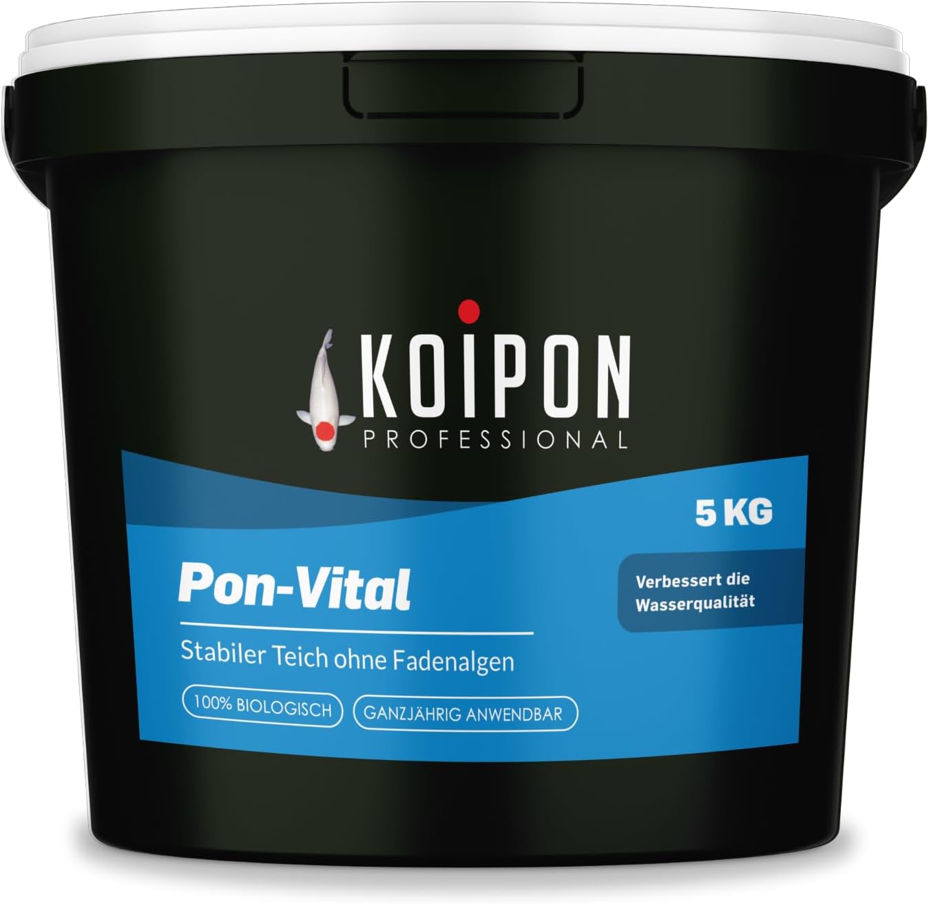KOIPON Pon-Vital 25 kg, Die 100% biologische Alternative zum Fadenalgenvernichter gegen Algenwachstum und Fadenalgen im Gartenteich