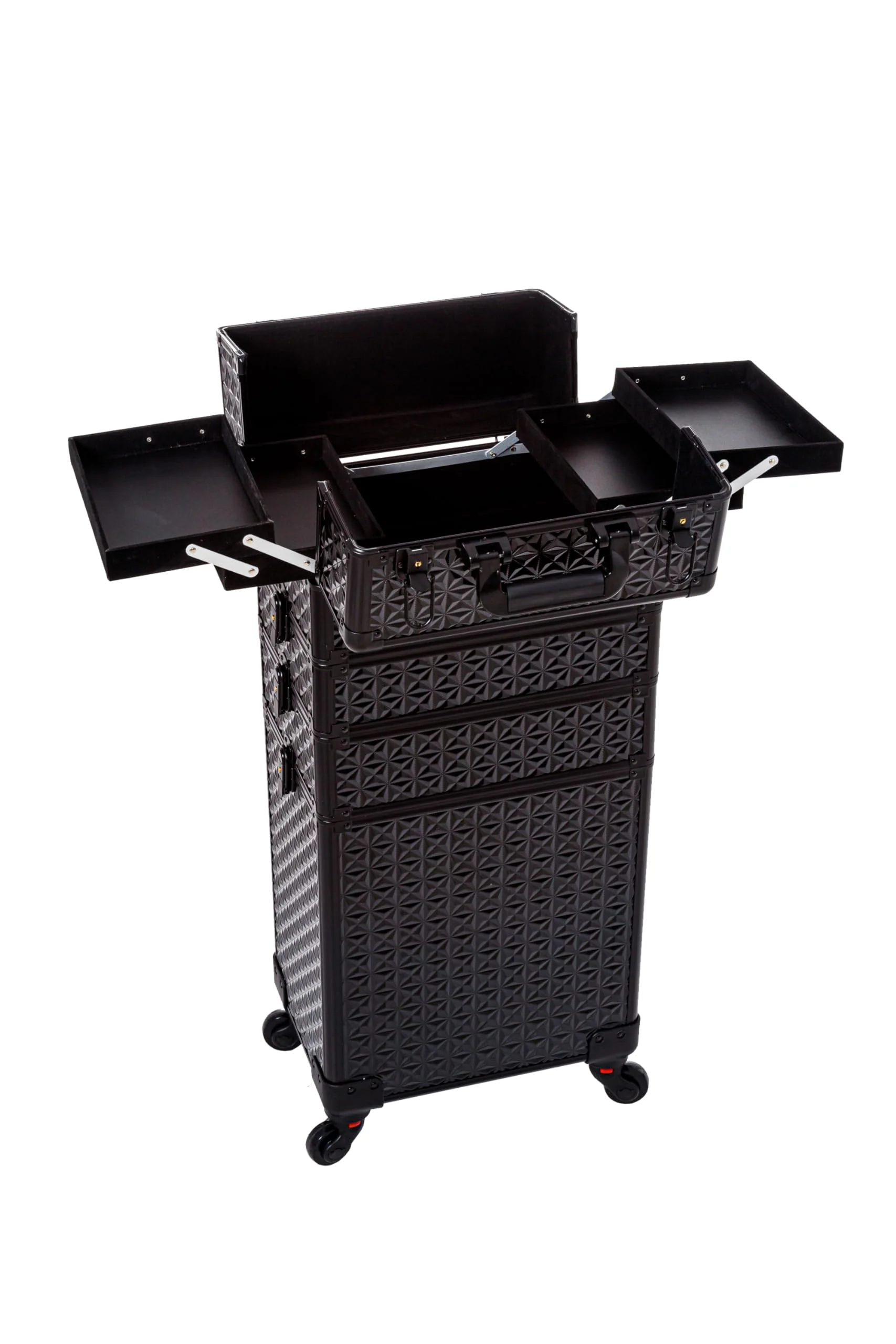 AROUS 5 in 1 Professional Makeup Train Case with 360° Swivel Wheels