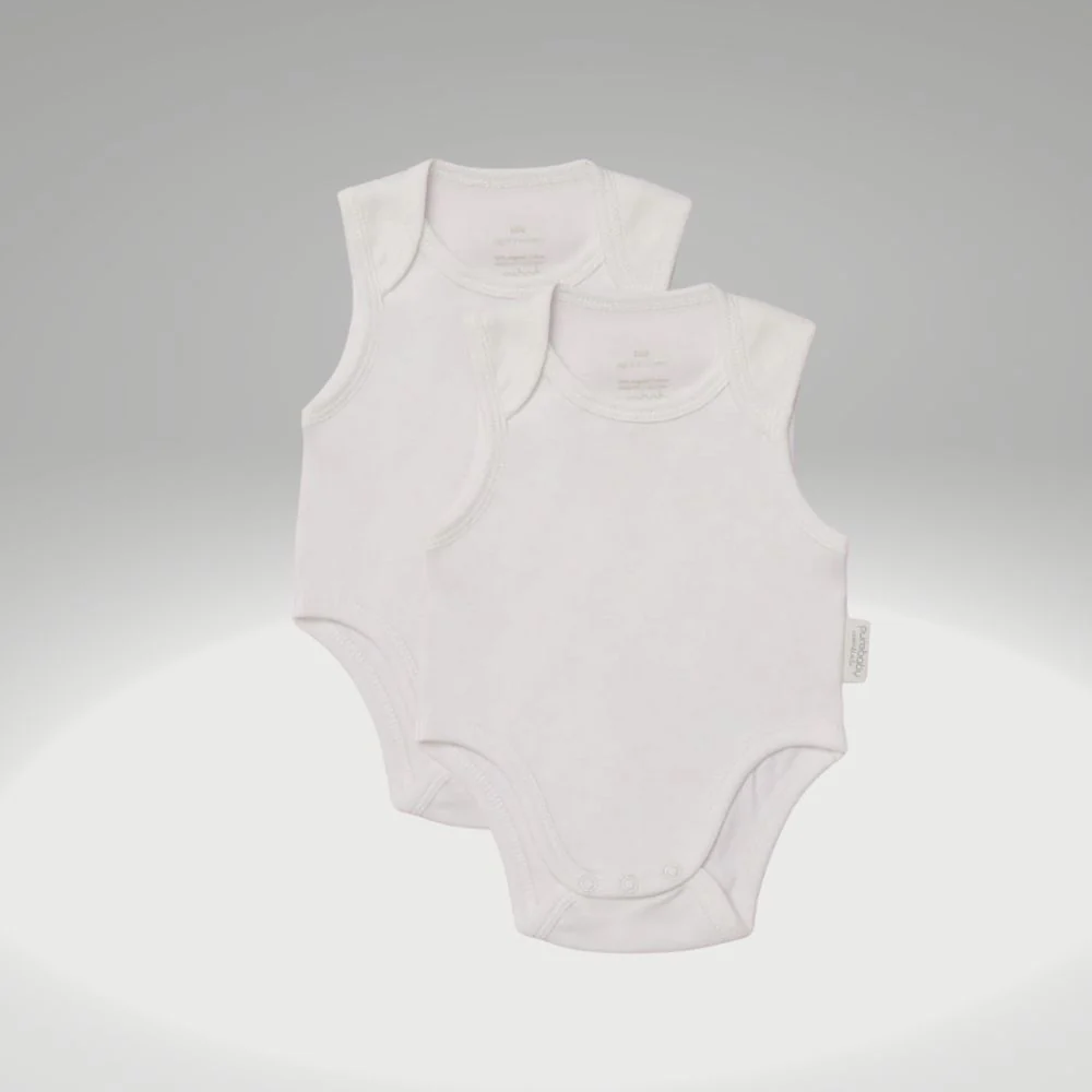2 Pure Baby Singlet Romper Bodysuits - Size 000