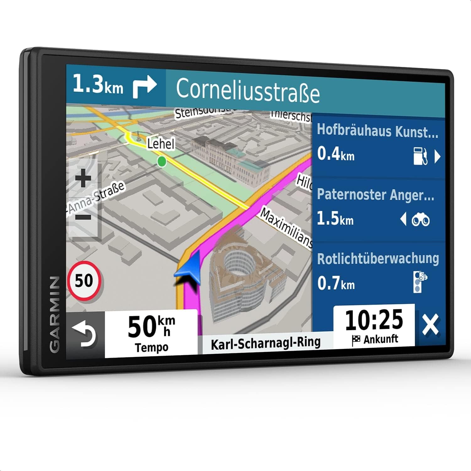 DriveSmart 55 - Navigationsgerät mit hellenm 5,5 Zoll (13,97cm) Touchdisplay, Europakarten, Verkehrsinfos in Echtzeit und Fahrerassistenz