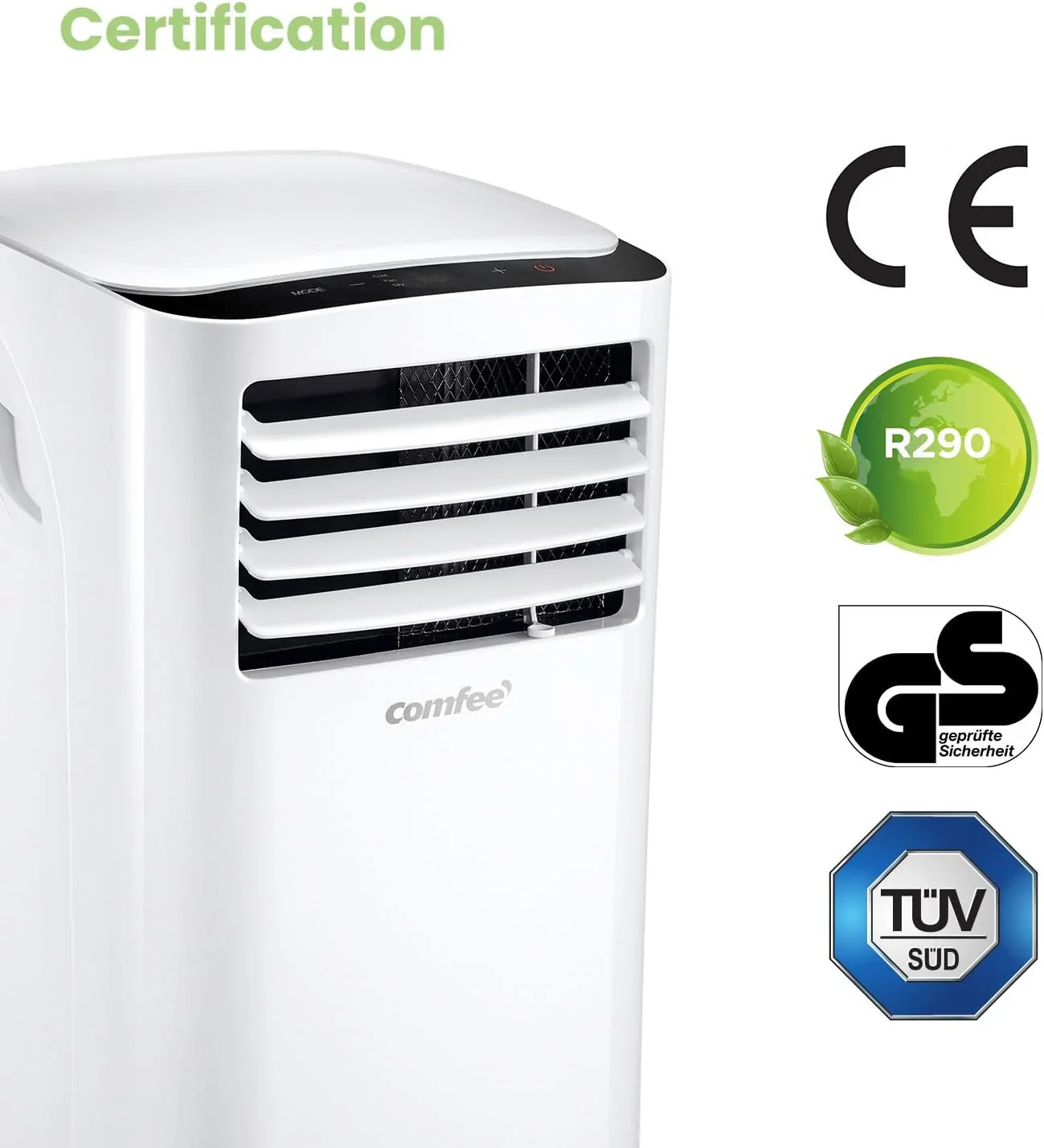 Comfee Mobiles Klimagert Easy Cool 2.0, 7000 BTU 2,0kW, K��hlen&Ventilieren&Entfeuchten, Raumgre bis 68m(25�O), APP-Steuerung/Alexa/Google Home/IFTTT, Mobile Klimaanlage mit Abluftschlauch
