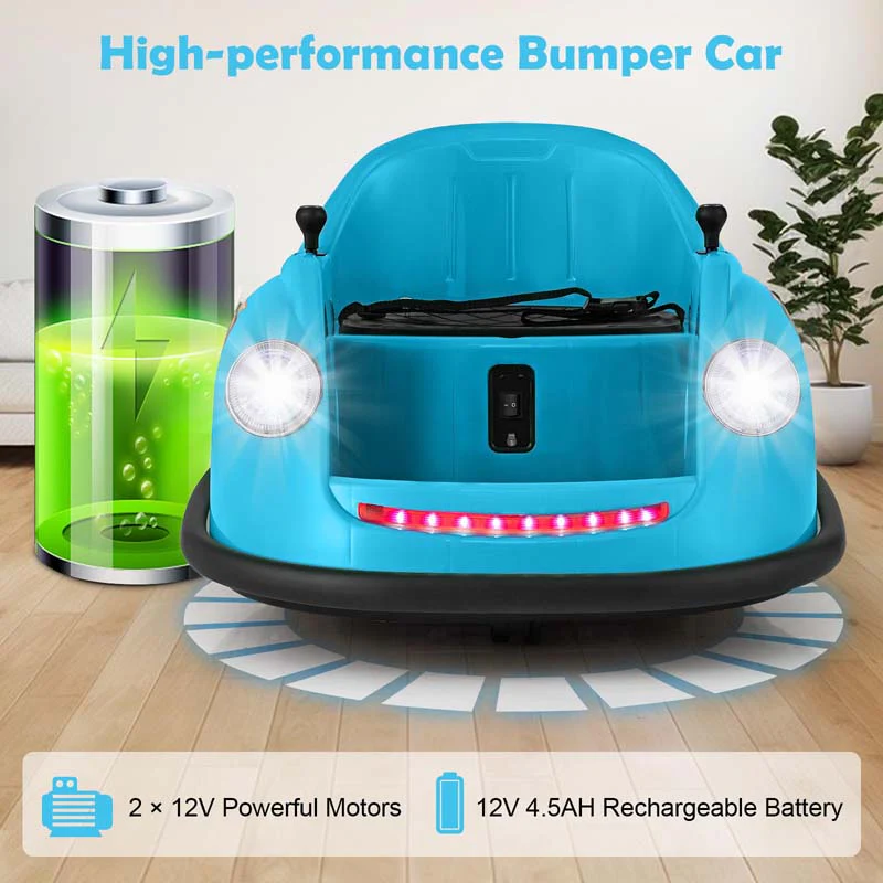 Eletriclife 12V Electric Kids Ride on Bumper Car Battery Powered Bumping Car