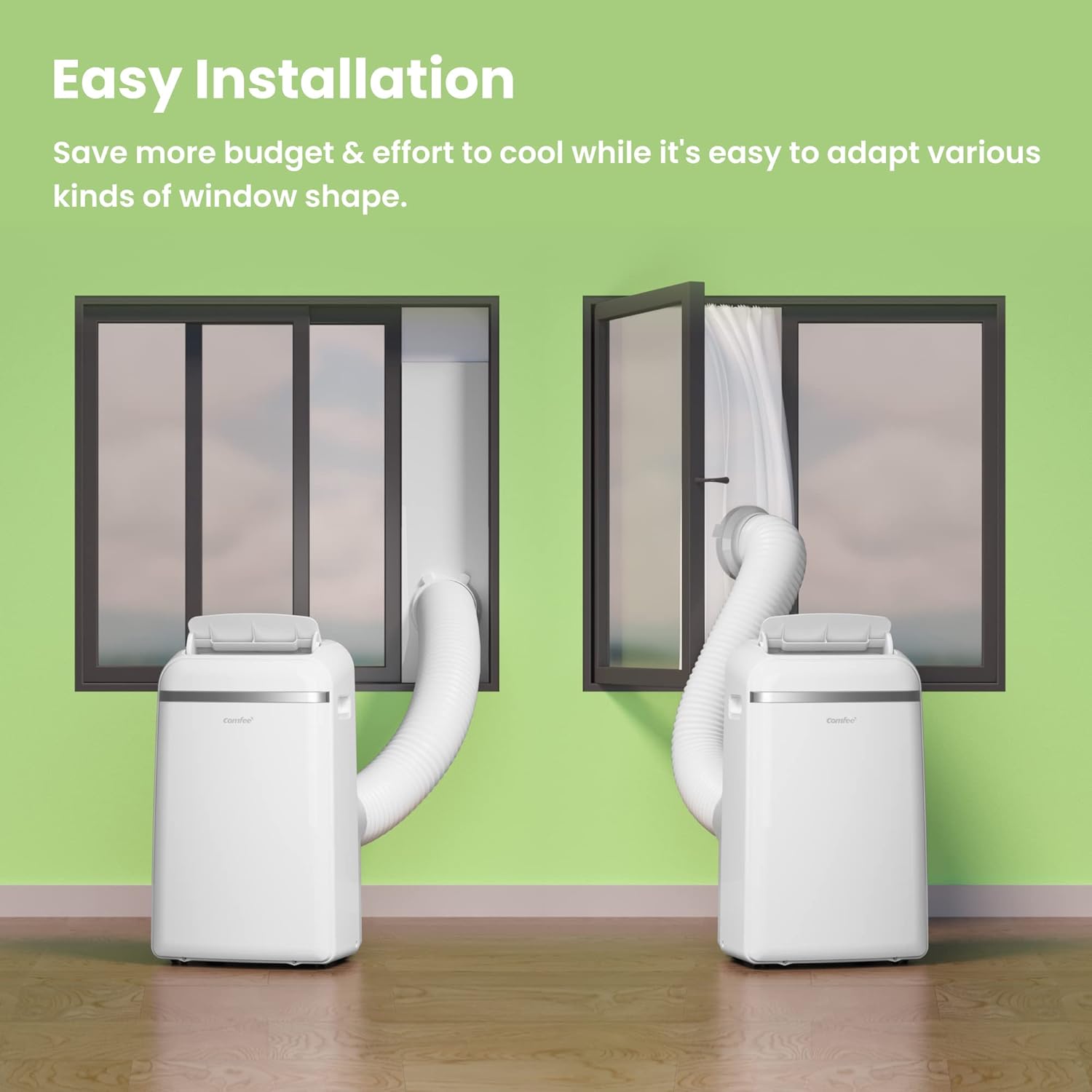 Comfee Mobiles Klimagert Easy Cool 2.0, 7000 BTU 2,0kW, Kühlen&Ventilieren&Entfeuchten, Raumgre bis 68m(25㎡), APP-Steuerung/Alexa/Google Home/IFTTT, Mobile Klimaanlage mit Abluftschlauch
