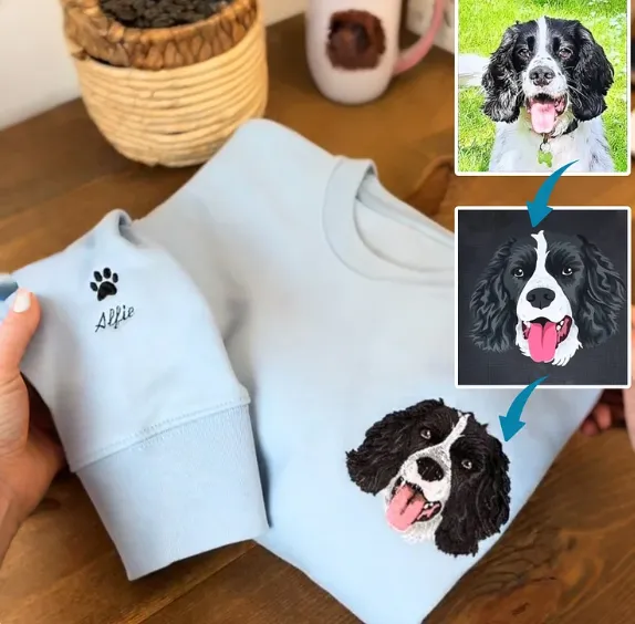 PetMemories | Op maat gemaakte geborduurde hoodie ter nagedachtenis aan je huisdier