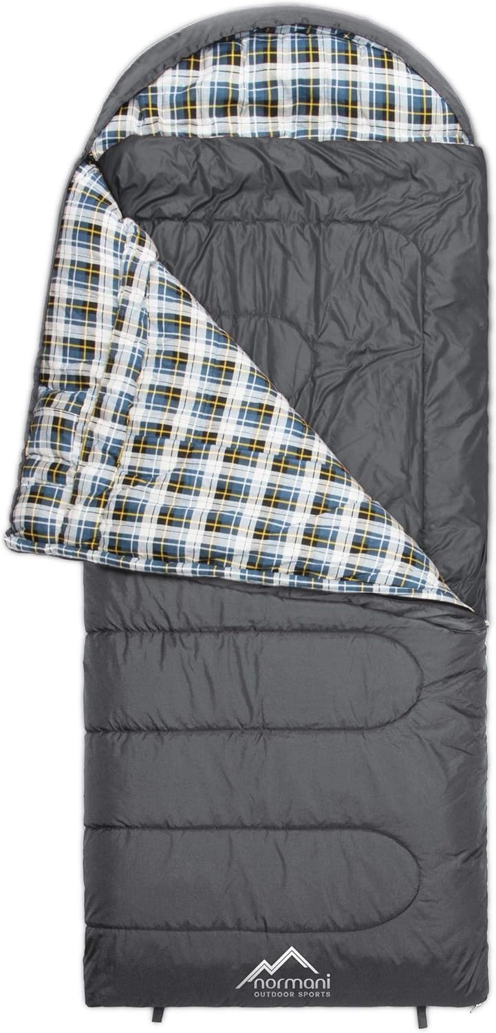 normani 4-in-1-Funktion Extrem Outdoor Schlafsack 'Antarctica' aus Nylon Rip-Stop mit 500 + 250 g/m² Hollow Fiber Füllung 220 x 90 cm