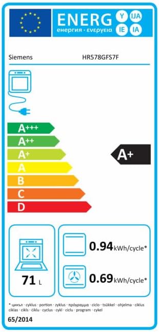 Siemens HR578GFS7F, iQ500 Smarter Einbau-Backofen mit Dampfunterstützung, 60 x 60 cm, Pyrolyse Selbstreinigung, Air Fry, Backautomatik, 3D Heißluft, Inklusive Bratenthermometer und Teleskopauszug