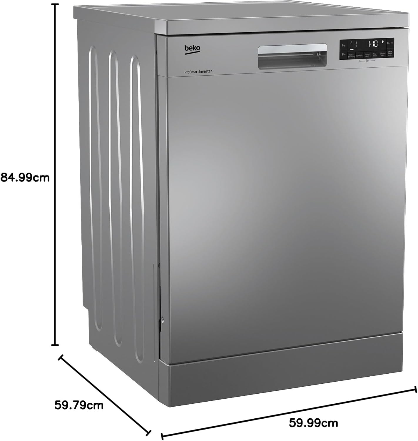 Beko BDFN26420W b300 freistehender Geschirrspüler, unterbaufhig, Platz für 14 Magedecke, Pro  Inverter Motor, TrayWash, HygieneIntense, 6 Programme, WaterSafe+, Wei