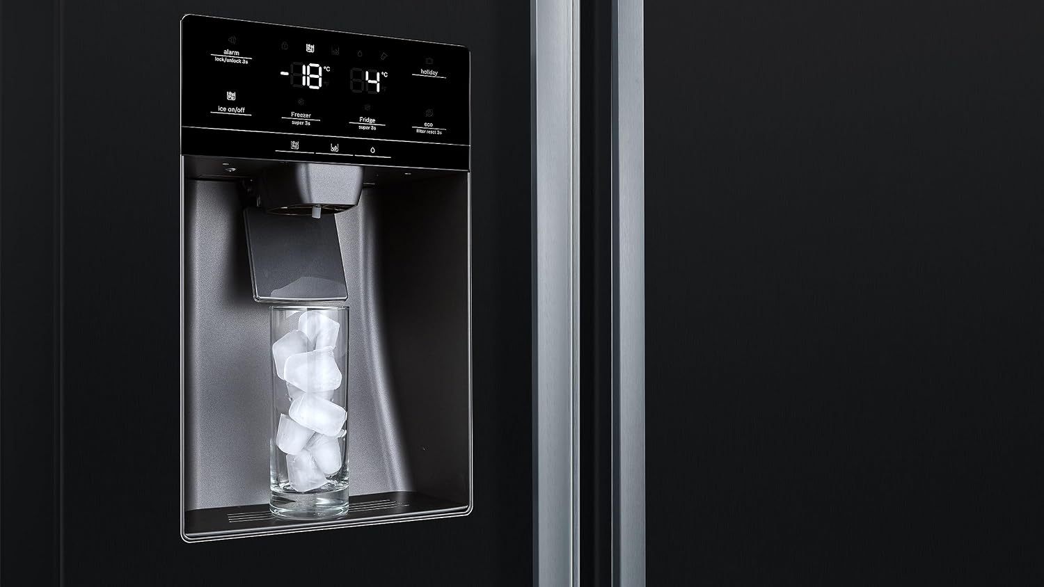 Bosch KAD93ABEP Serie 6 Amerikanischer Side-by-Side Kühlschrank, 178,7 x 90,8 cm, 371 L Kühlen & 191 L Gefrieren, Eis- und Wasserspender mit Wasseranschluss,No Frost, XXL-Fassungsvermögen