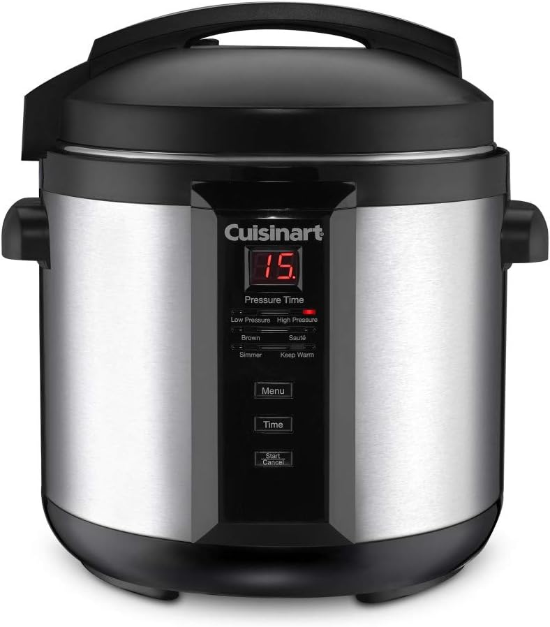 2025 Cuisinart Elektrische Snelkookpan van 6 Liter, RVS, Digitale Bediening, Multifunctioneel, Model CPC-600N1