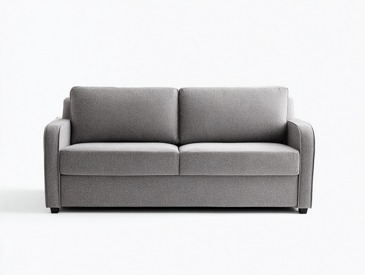Sofa 2-Sitzer Stoffbezug 178x90x80 cm Grau Modernes Design Gerade Form