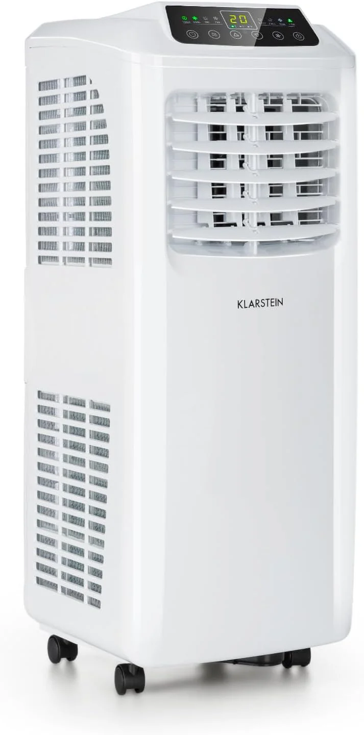 Klarstein Airconditioner, 4-in-1 Airconditioningsysteem, Luchtontvochtiger, Ventilator & Nachtmodus, Mobiele airconditioner met afvoerslang, App-bediening, Airconditioner voor ruimtes tot 44 m2, 9000 BTU, Wit