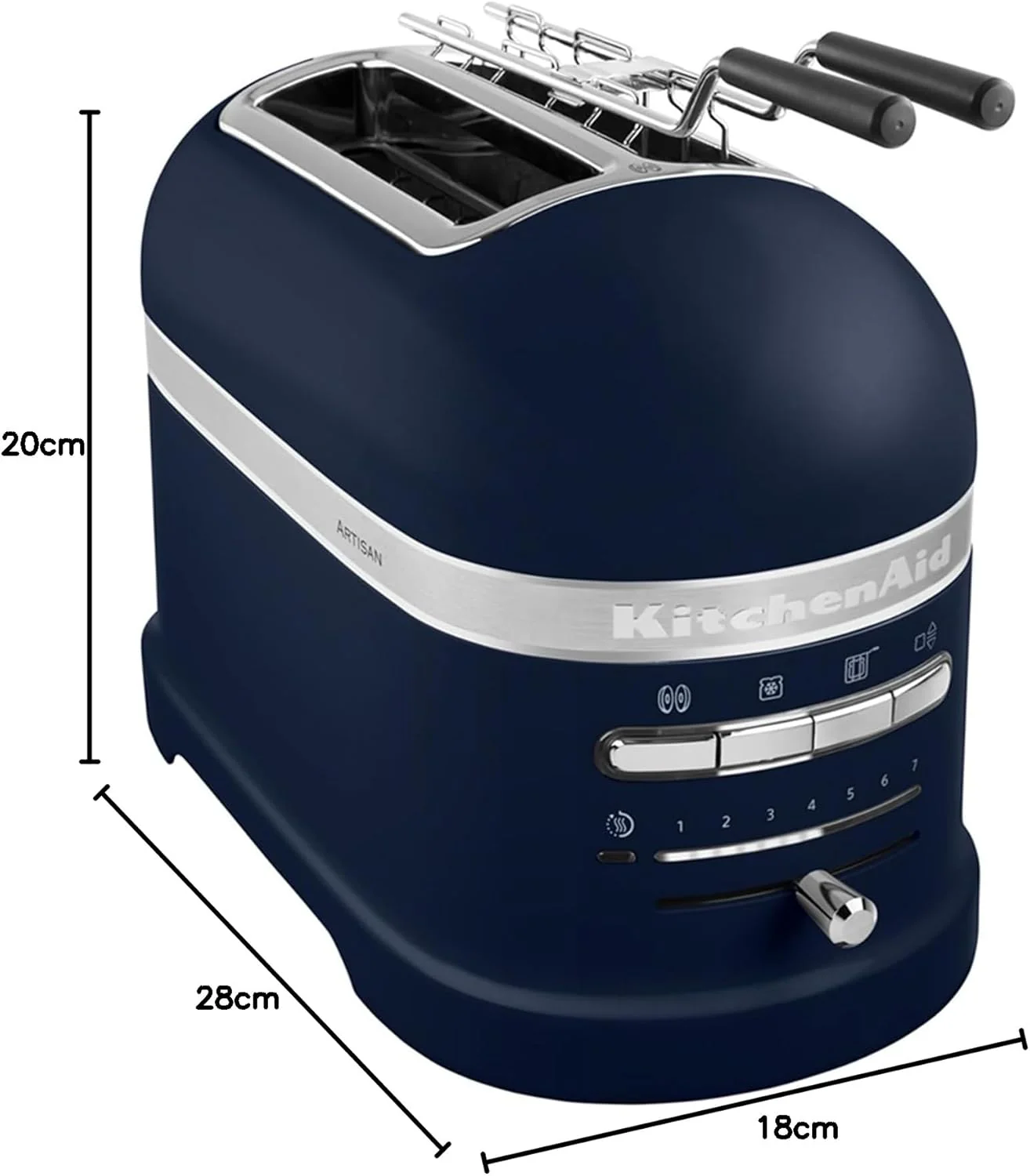 KitchenAid Toaster f��r 2 Scheiben mit Sandwich-Zange | Artisan | Retro Toast Machine | Verschiedene Funktionen und Br?unungsstufen | Gr��n