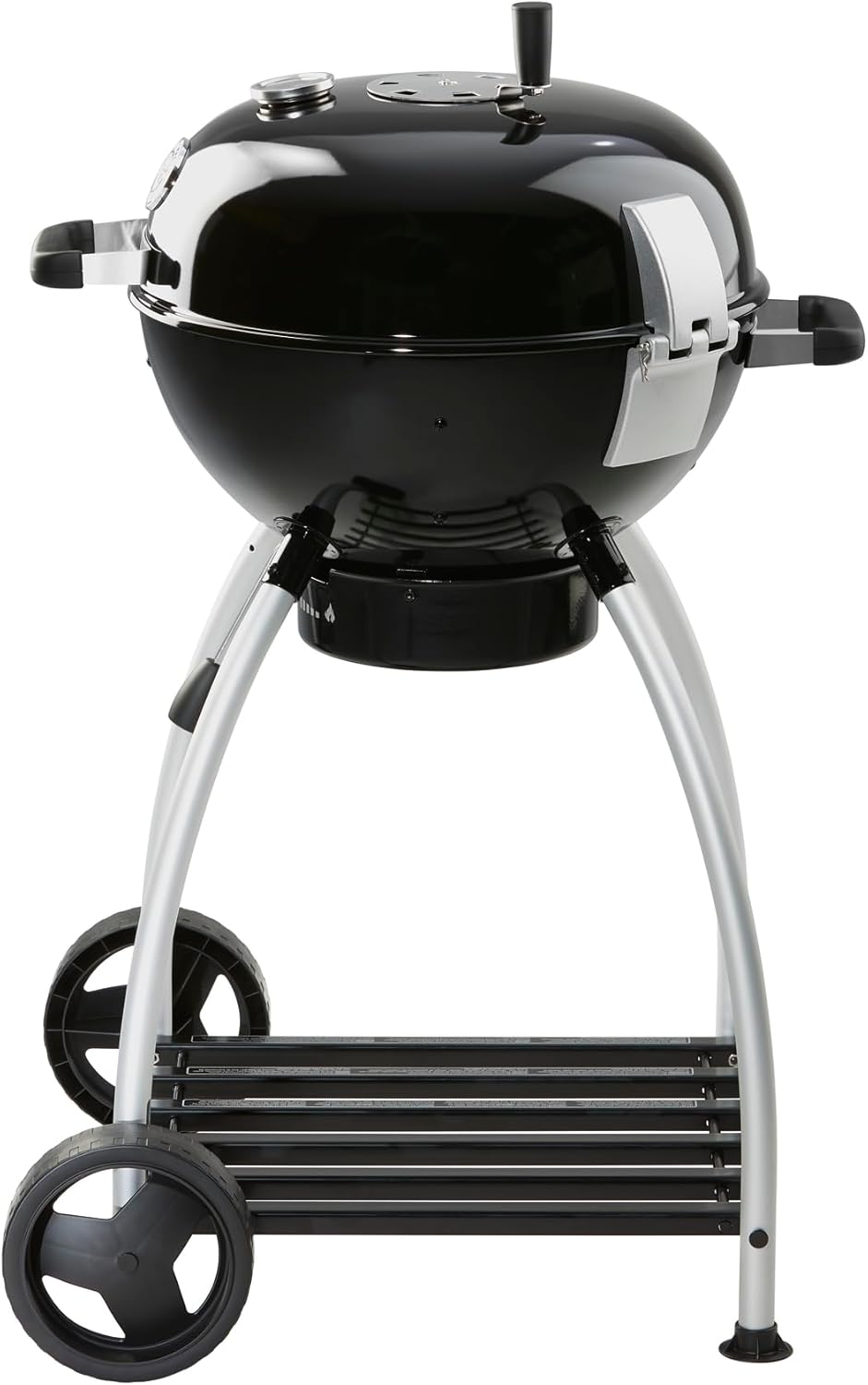 RÖSLE Holzkohle-Kugelgrill No.1 Sport F50, Hochwertiger Kohlegrill mit einstellbarer Luftzufuhr, Deckelscharnier, Deckelthermometer, stabiler Ablage, extra großer Grillfläche und Grillraum