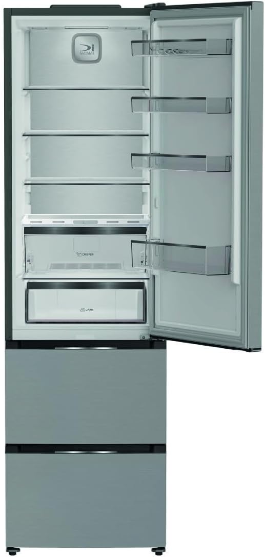Bauknecht KGDD NF 200C Dual Cool Total NoFrost Kühl-Gefrierkombination/Nutzinhalt 351 Liter/ 203,5 cm Höhe/FreshShield/Smoothfit, Edelstahl