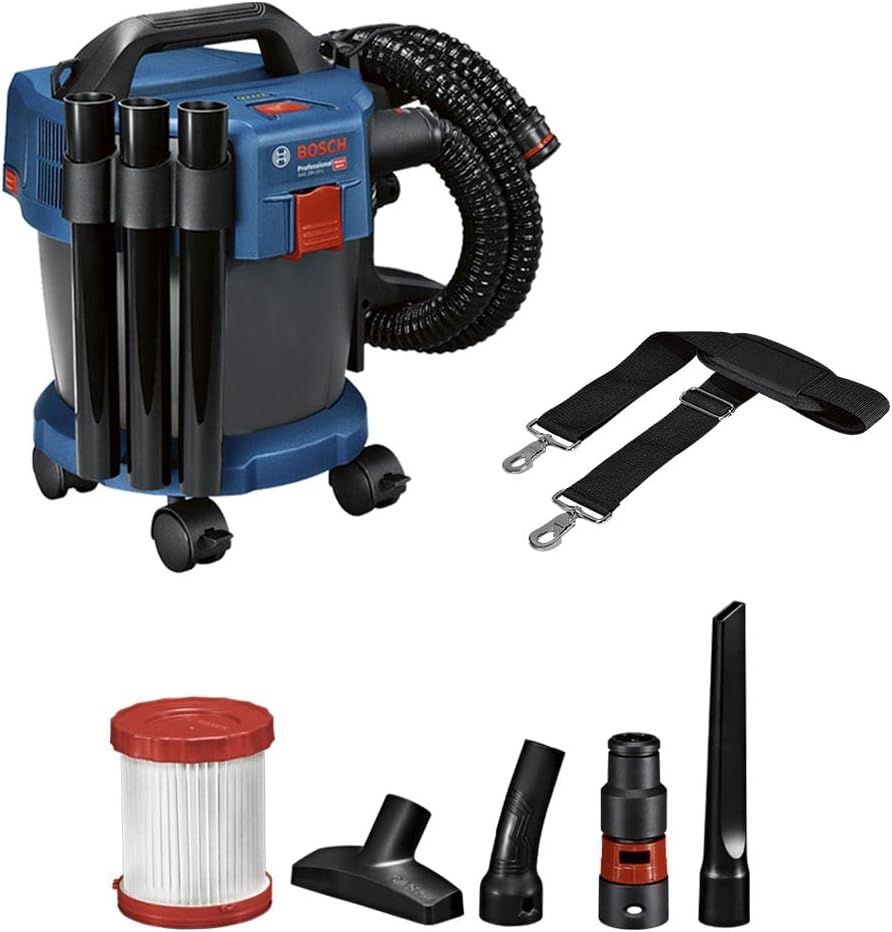 Bosch 18V Professional Cordless Dust Extractor with Hose and Extension Tubes