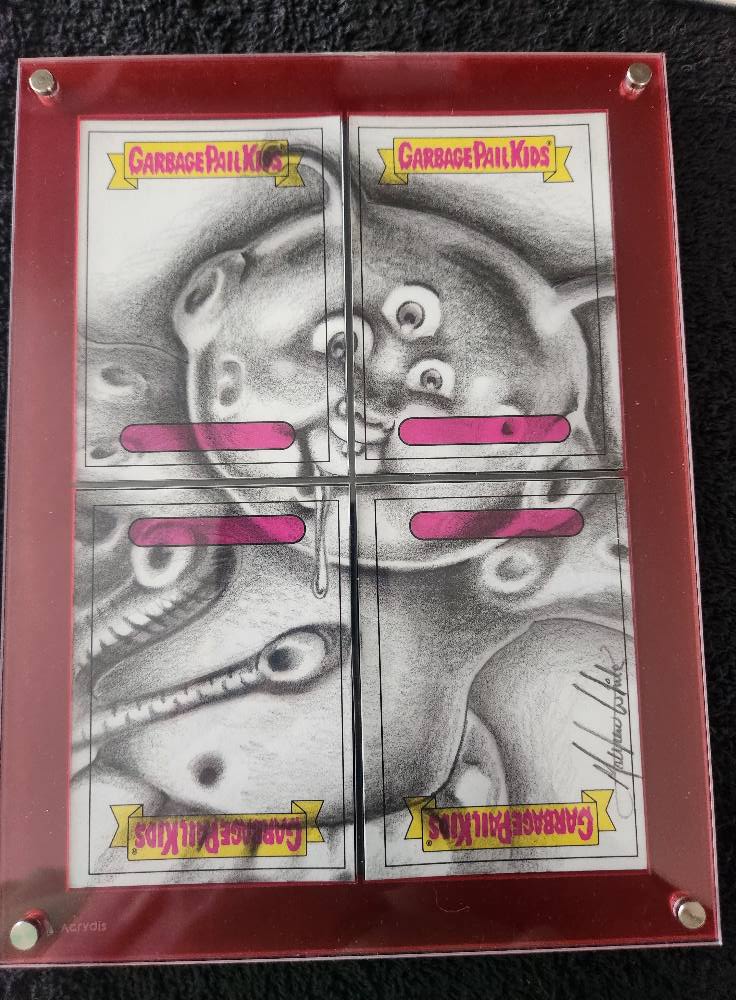 Acrylic Holder/Display/Frame For Loaded Sketch Cards - With Set Of Screws - Red