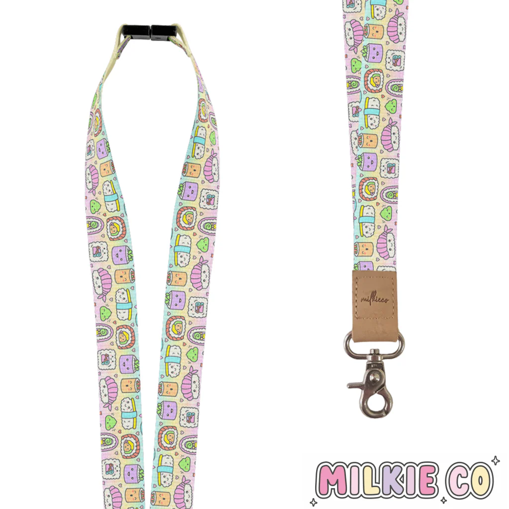 Kawaii Foodie Fabric Lanyard