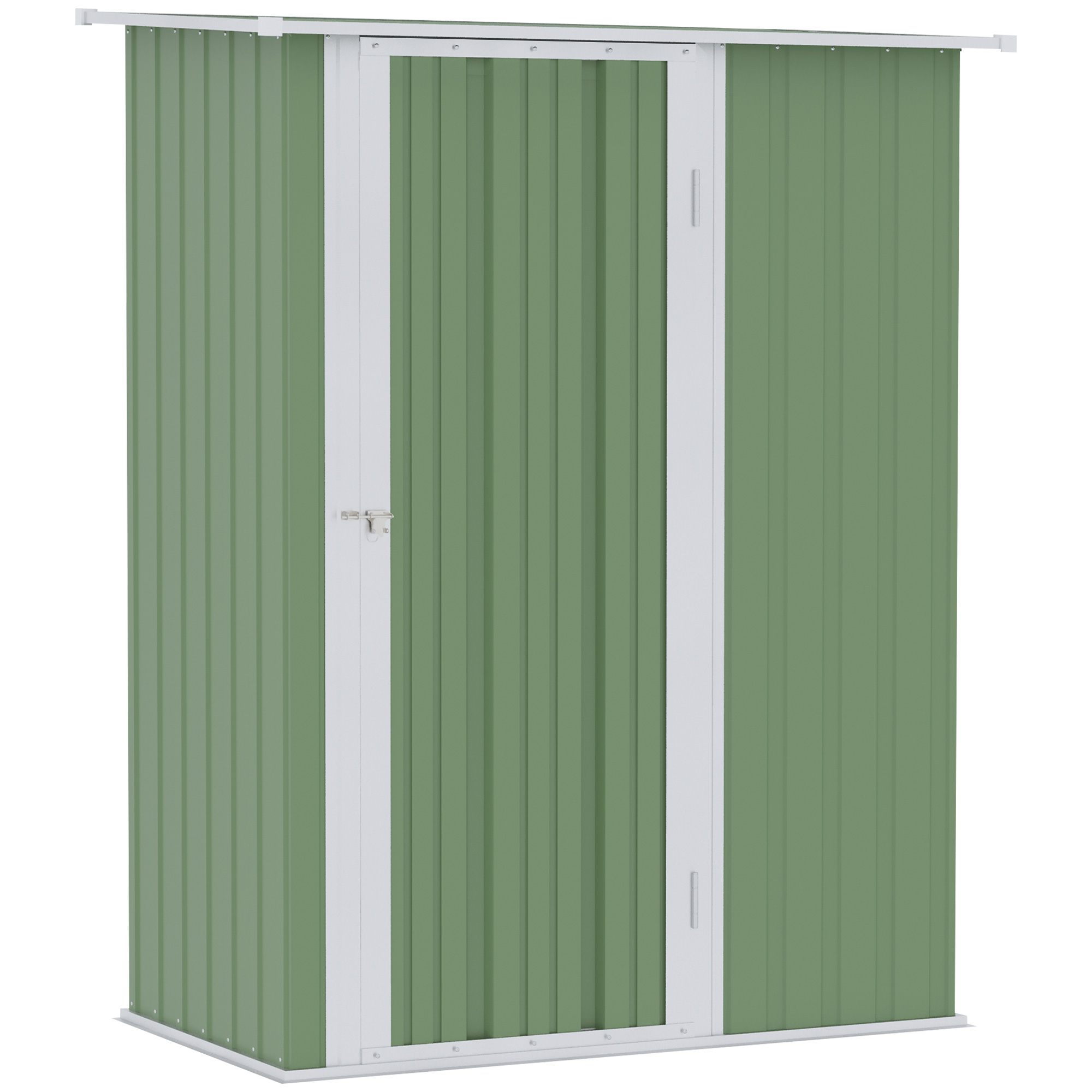 tuinhuisje met deur staal groen 142 x 84 x 189 cm