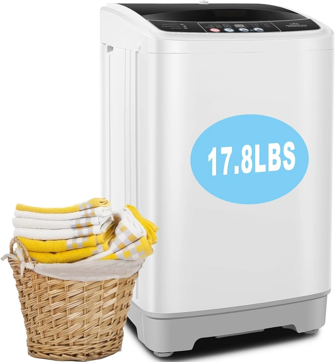 20Lbs Portable Washing Machine Nictemaw Portable Washer. 2.8 Cu.ft Washer and Dryer Combo with Drain Pump. 10 Programs 8 Water Level Compact Laundry Washer for Home. Apartment. RV. Dorms