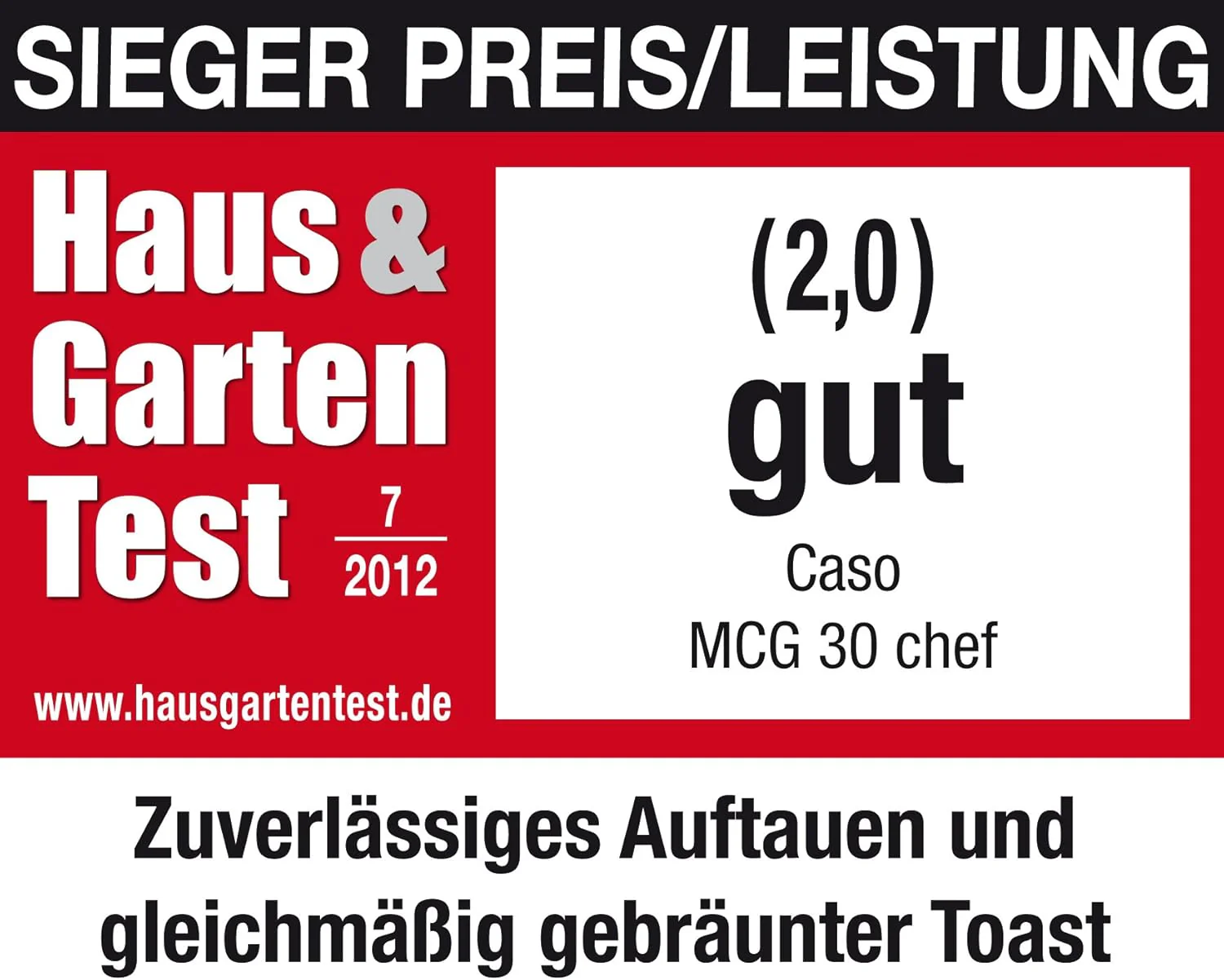 CASO MCG30 Ceramic chef Testsieger Haus & Garten Test, 3in1 Mikrowelle mit Grill + Hei?luft 2100W 30L, Borosilikatglasboden, Backofen-Funktion bis 200��C