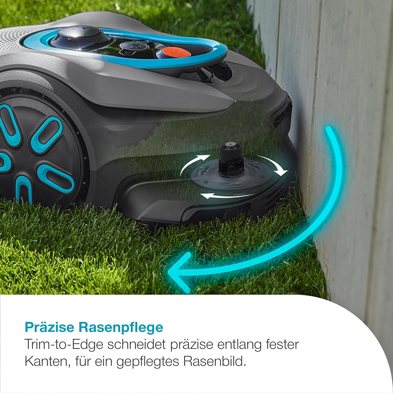 Gardena smart SILENO Sense 600 m2 Mähroboter: Technologie ohne Begrenzungskabel, Mähen mit KI, Eingebaute Kamera (19942-20)
