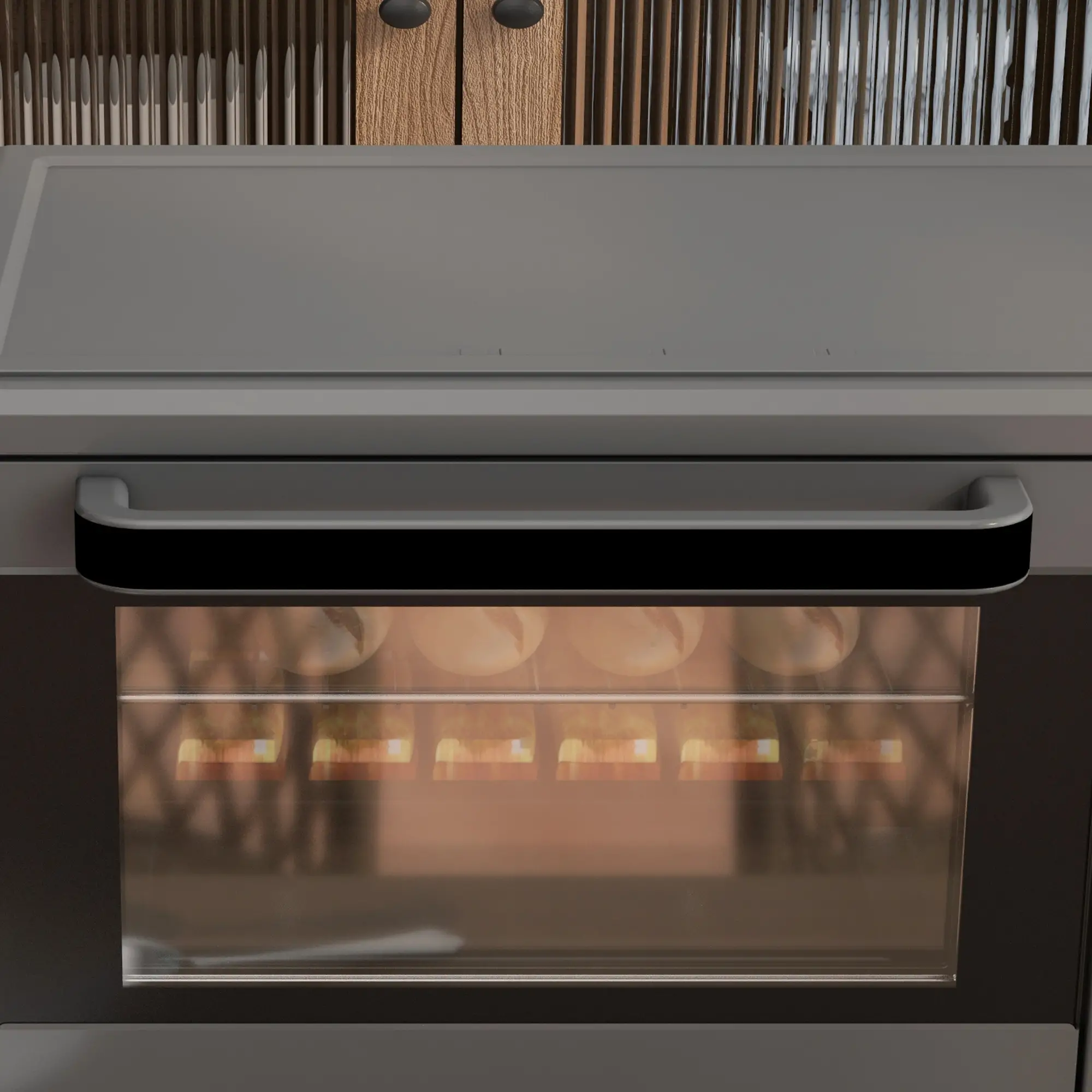 HOMCOM Mini-oven veelzijdig koken precieze temperatuurregeling roestvrij staal