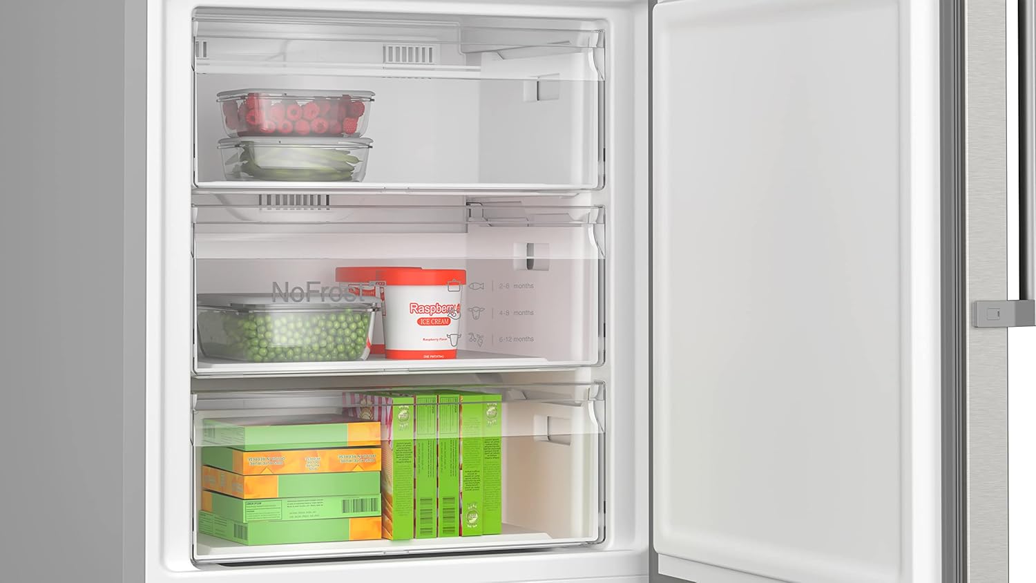 Bosch KGN497ICT, Série 4, Réfrigérateur combiné pose-libre, 440 L, 203 x 70 (H x L), Inox anti trace de doigts