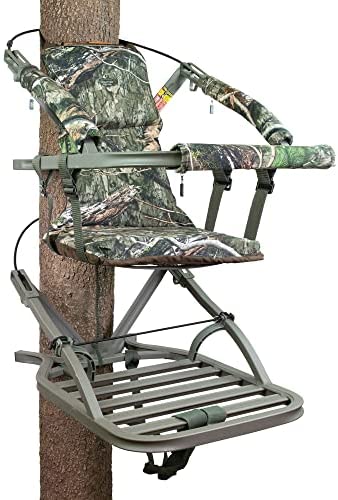 Summit Viper SD Climbing Treestand &ndash; Lightweight Aluminum, Foam Padded Seat, 300 lbs Capacity, Includes Safety Harness
