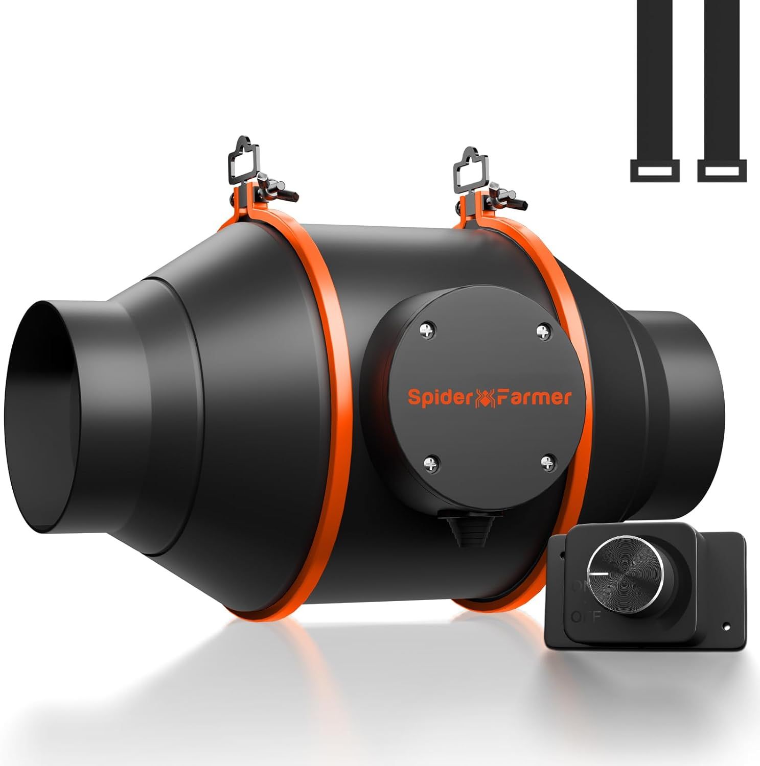 Spider Farmer 2024 4 Inch Inline Duct Fan with Adjustable Speed for Quiet Ventilation, Ideal for Grow Tents and Hydroponics