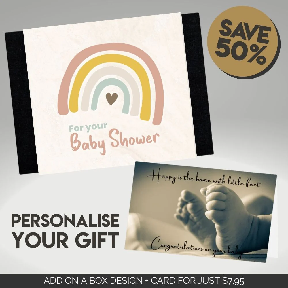 Baby Shower Rainbows Sleeve + Card Bundle
