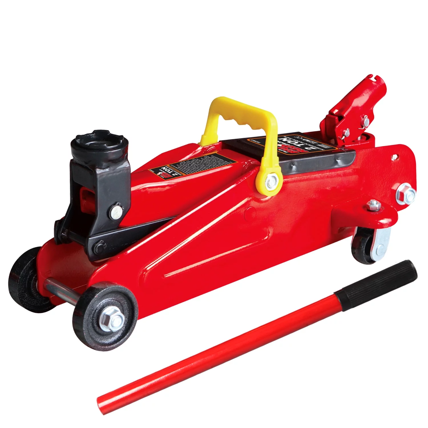 BIG RED 2-ton hydraulische krik, met 2 bokken en werkbank op wielen, rood, model W8200