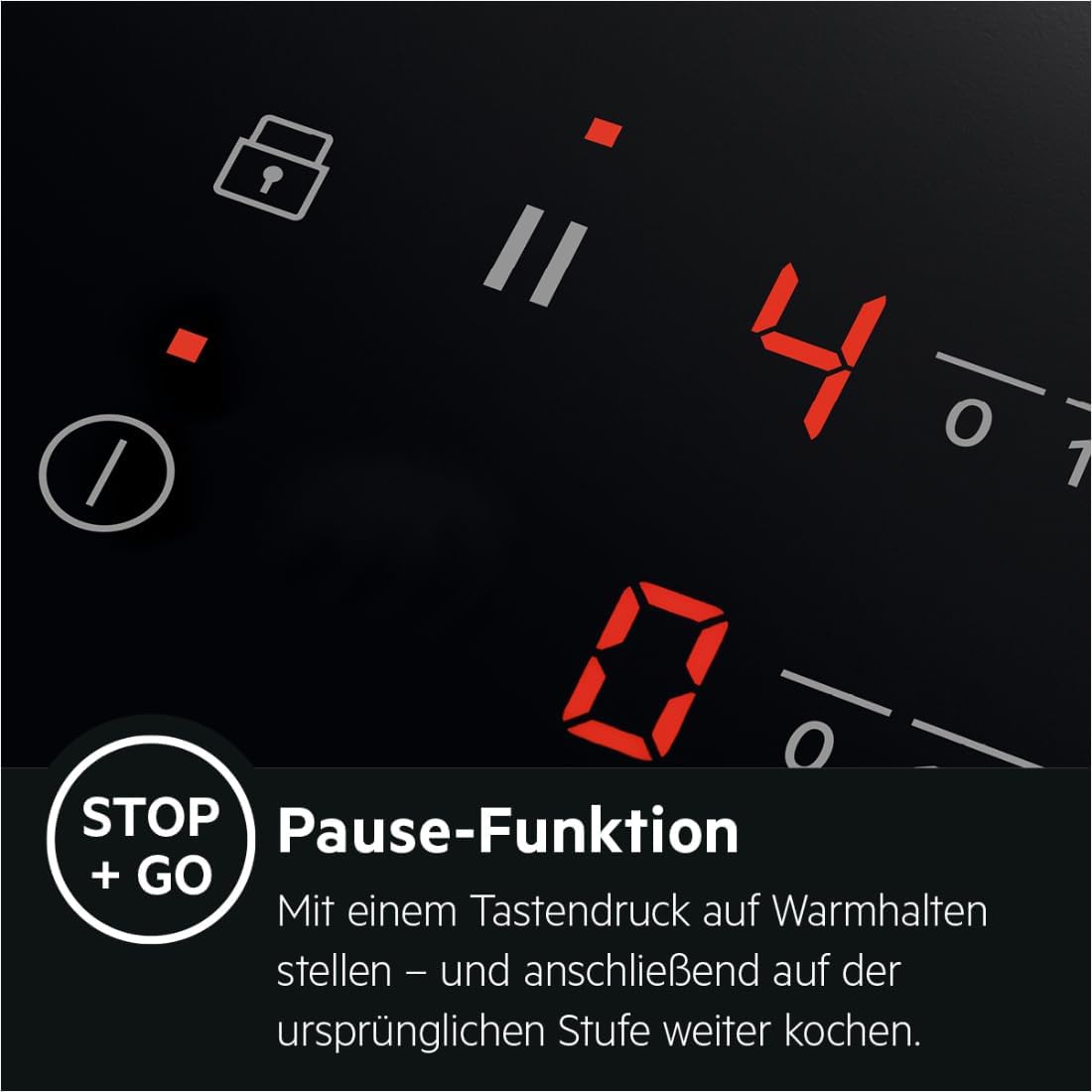 AEG Induktionskochfeld autark 80cm mit Dunstabzug / Made in Germany / 4 Flex-Kochzonen mit Bridge (Kombination 2er Zonen) / Auto-Funktion des Dunstabzugs / Aktivkohlefilter / COLI84COXB