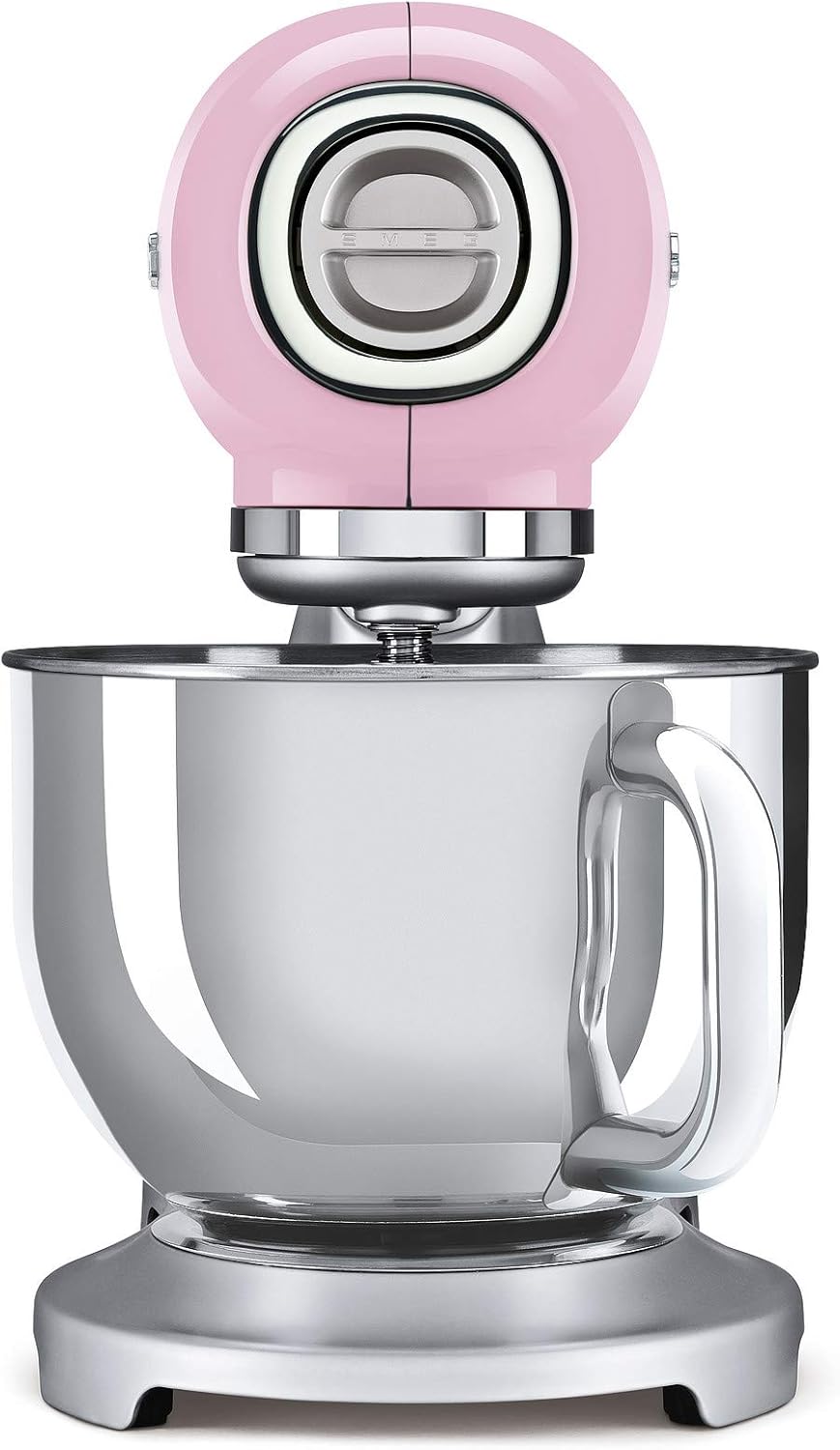 Smeg, SMF02PKEU Küchenmaschine, 10 Geschwindigkeitsstufen, Planetenrührwerk, Sicherheitsabschaltung, 2 Rührbesen, Kugelgriff aus Edelstahl, 800 W, Rose