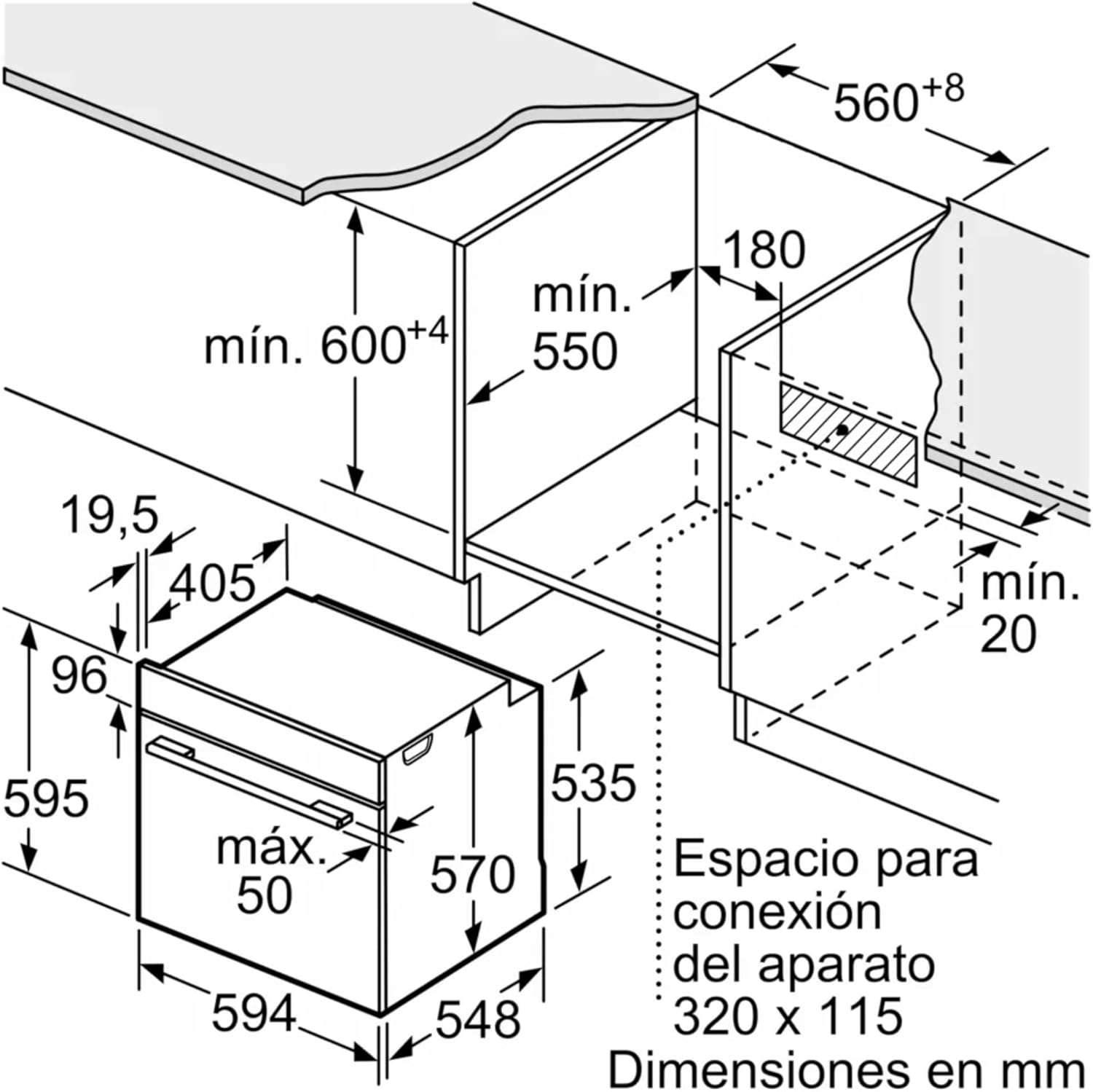 Bosch HBG5780S0 Horno Pirolítico, Serie 6, 71 L, Hasta 275 °C