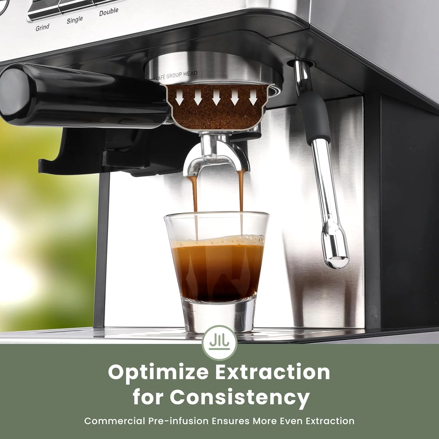 Gevi 20 Bar Espresso Machine with Grinder & Milk Frother