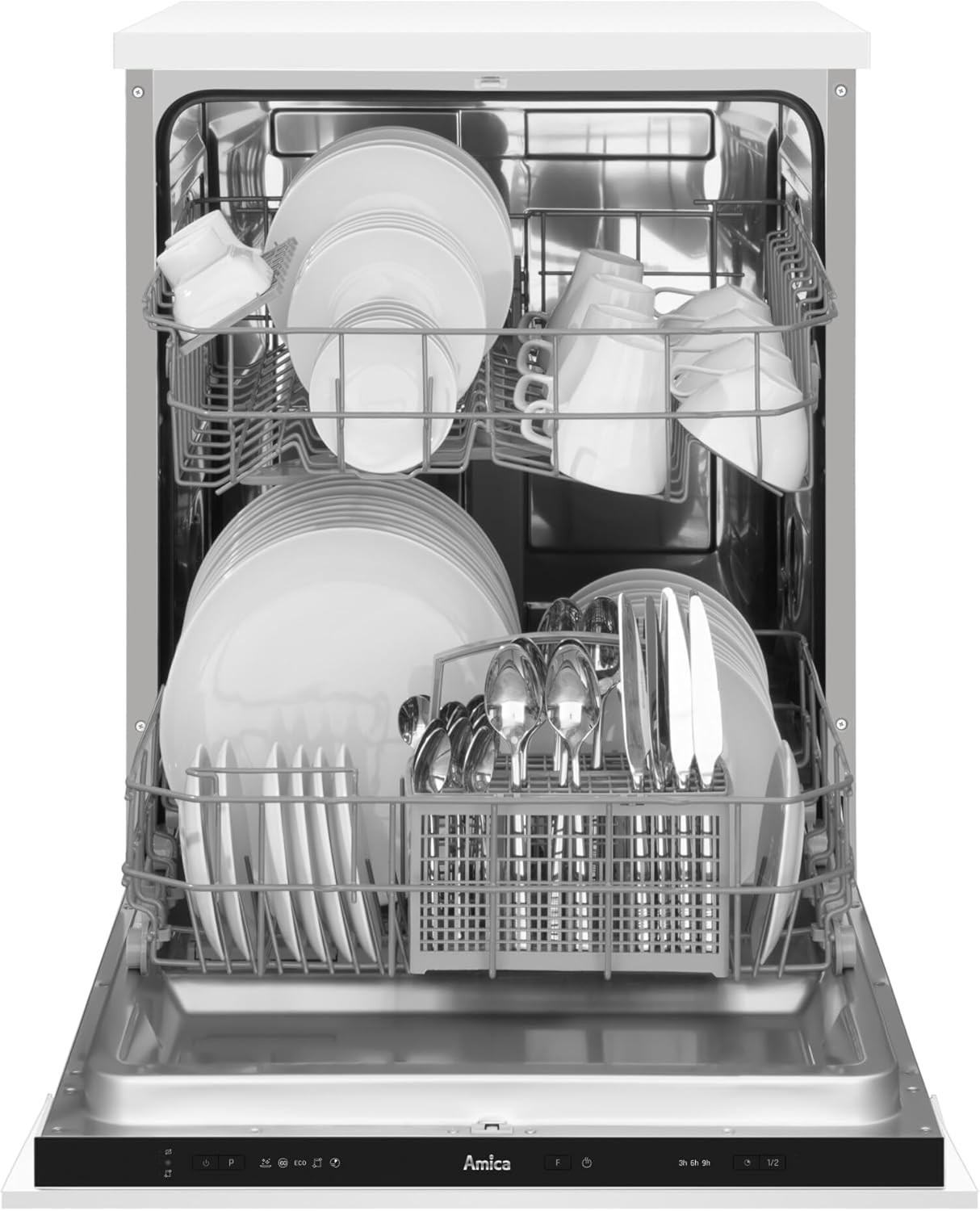 Amica Einbau-Geschirrspüler EGSPV 597 910 / vollintegriert / 60 cm breit / 5 Programme, 12 Maßgedecke/Startzeitvorwahl