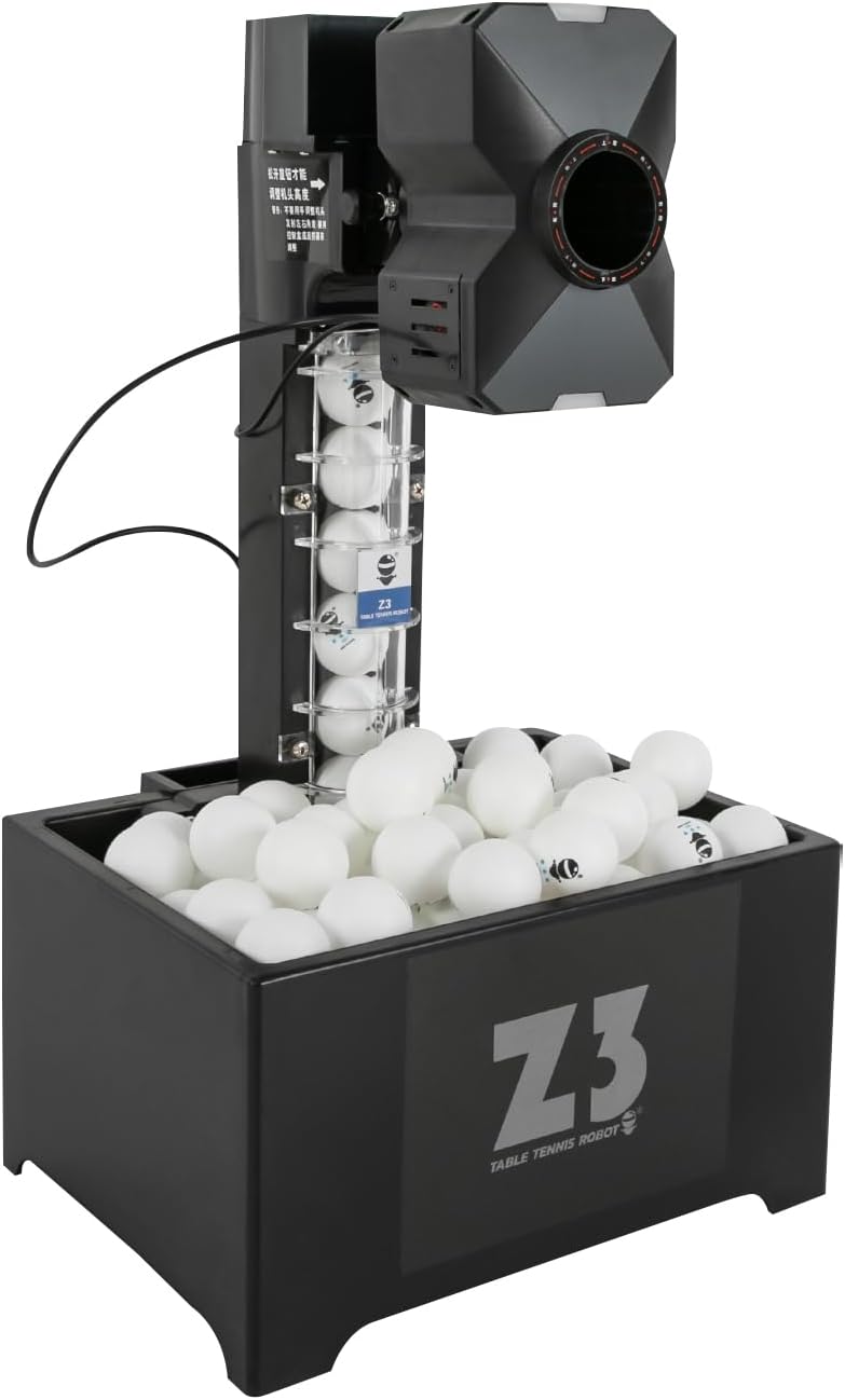 Automatische Tischtennis Ballmaschine, Ping Pong Ballmaschine, Ping Pong Ball Maschine mit Netz, Mehrere Serviermodi Tischtennis Roboter, Tischtennismaschine, 100 Bälle Kapazität