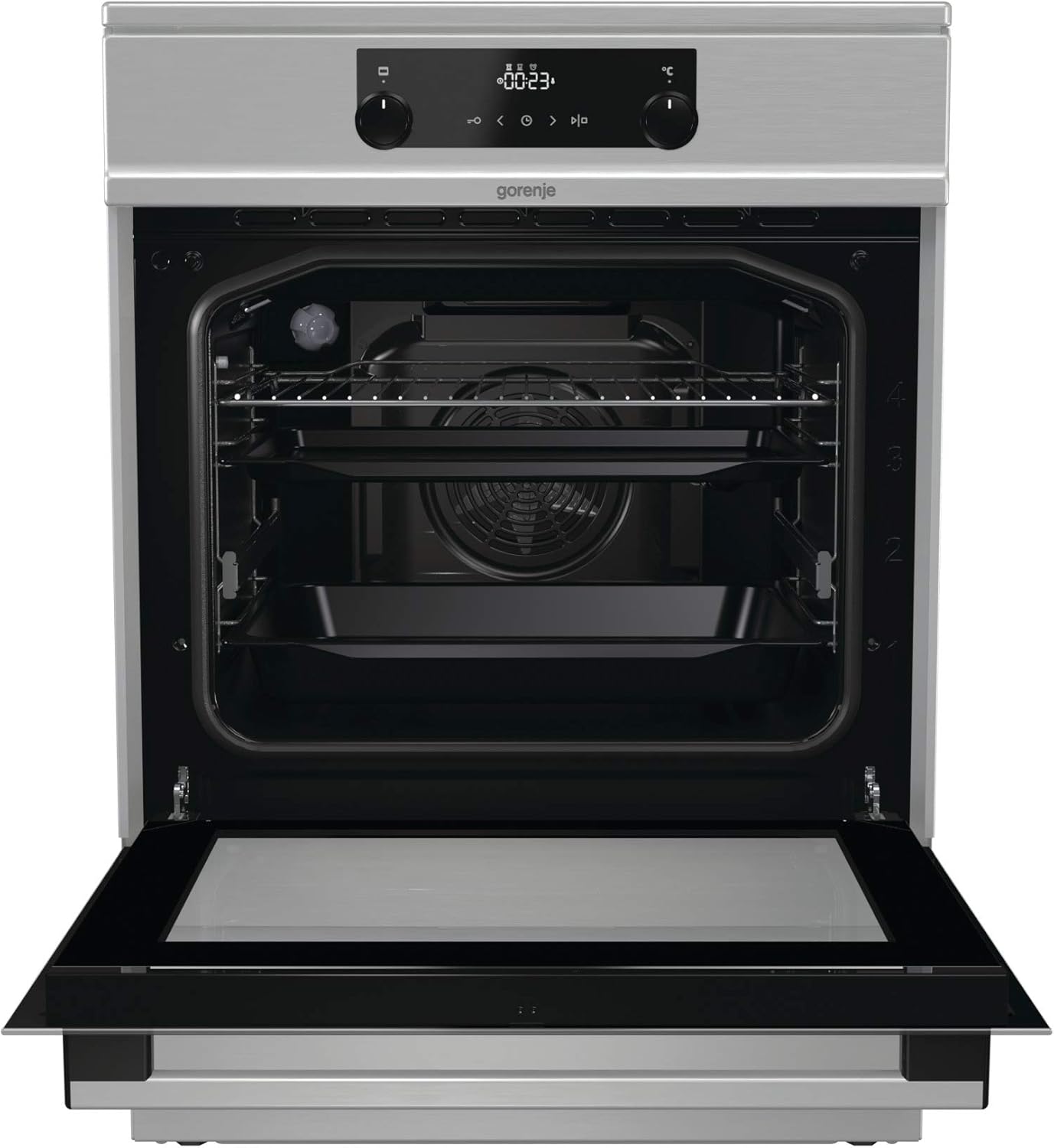 Gorenje GEIT5C61SPG Standherd mit Induktionskochfeld, 50 cm, 70 Liter,Silber, PerfectGrill, AirFry, FrozenBake, Pizza Mode 300°C, AquaClean, Made in Europe, inox