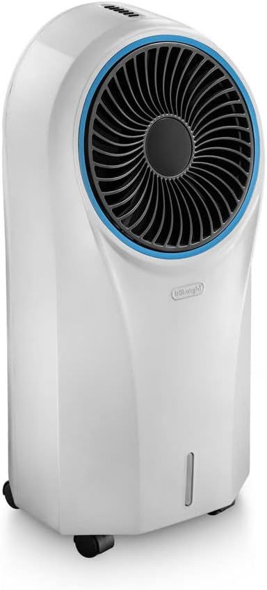 De'Longhi Evaporative Air Cooler with Ioniser, 3 Speeds, 4.5L Tank & Remote, White